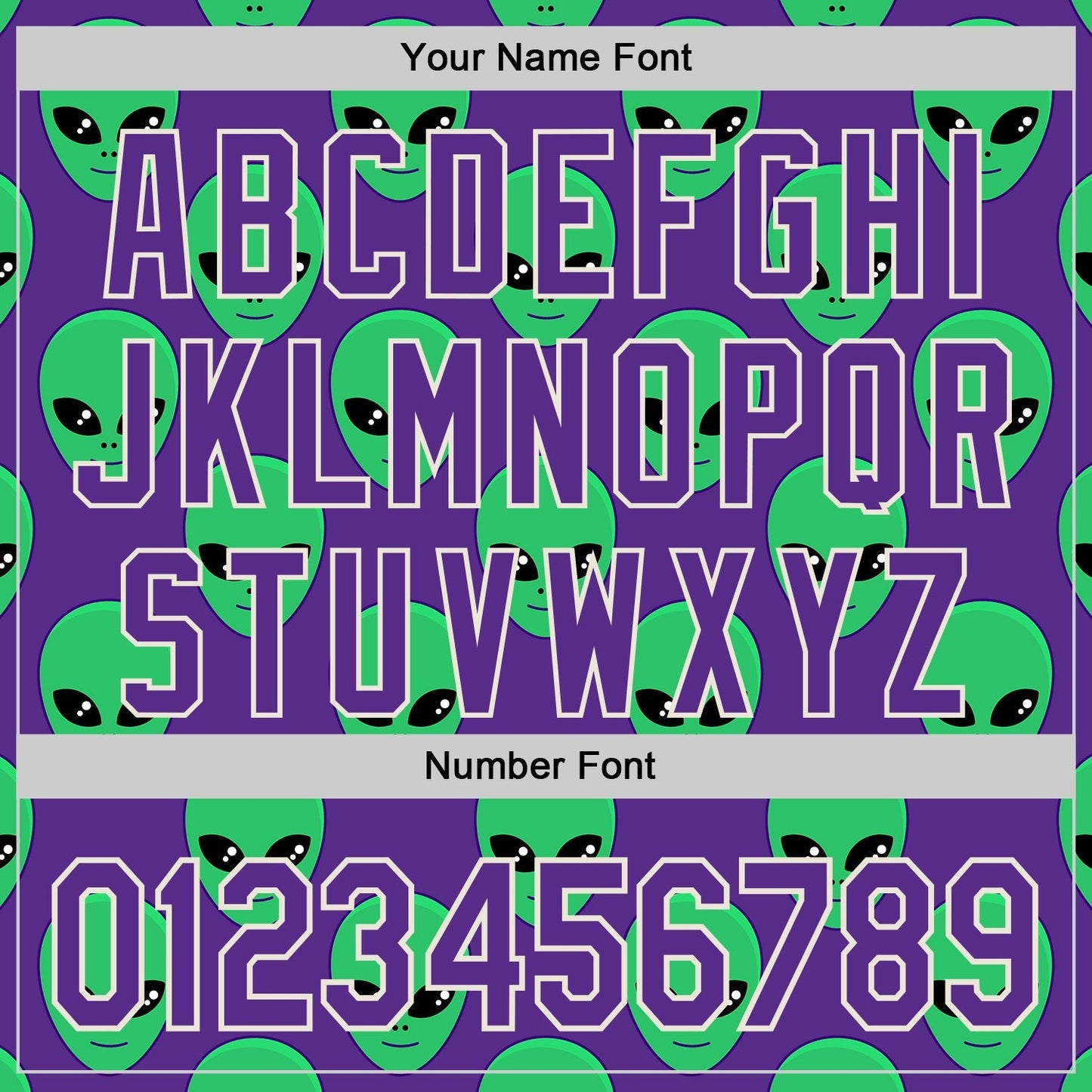 Custom Purple Green-Cream Cartoon Alien Authentic Baseball Jersey baseball jersey product view 5