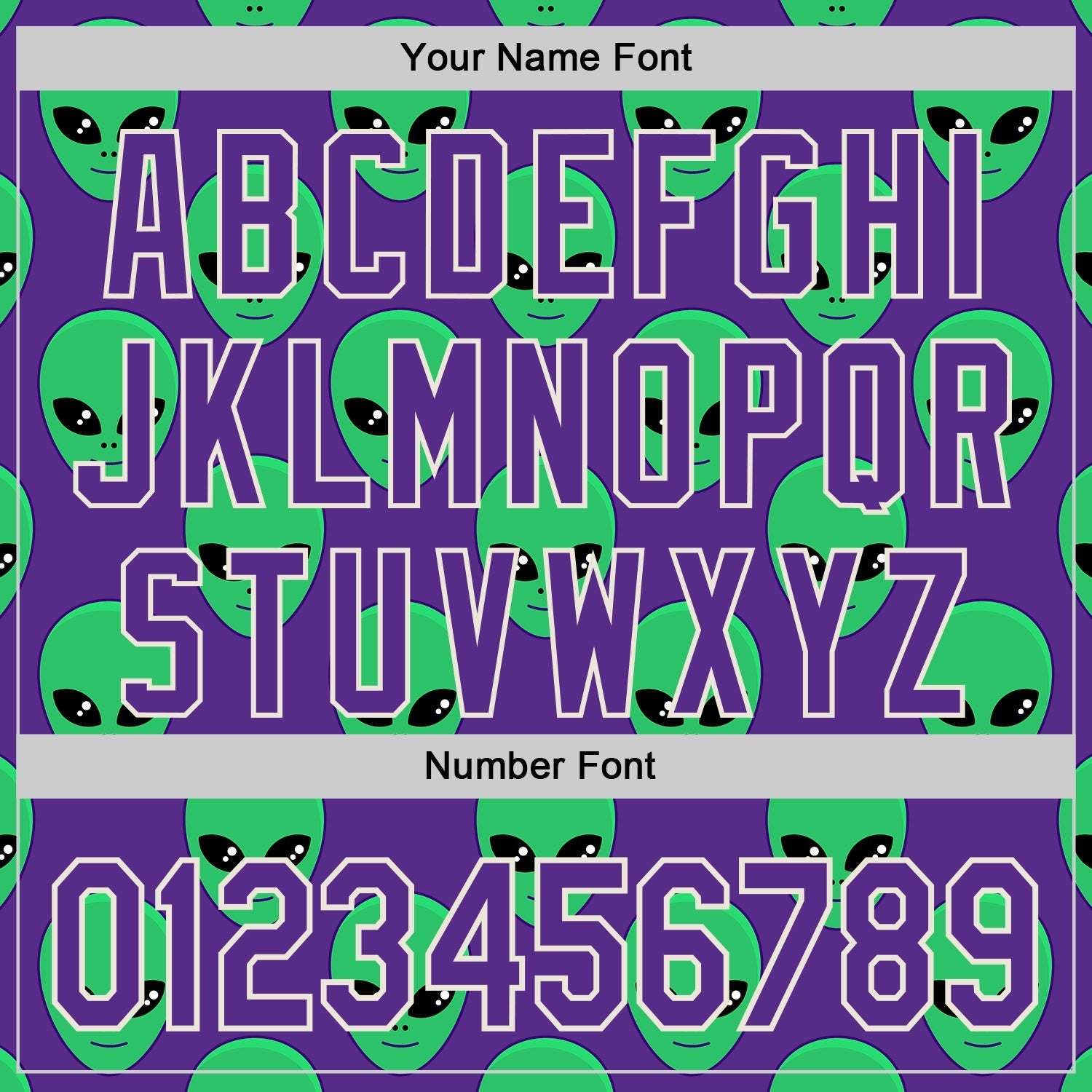 Custom Purple Green-Cream Cartoon Alien Authentic Baseball Jersey baseball jersey product view 5