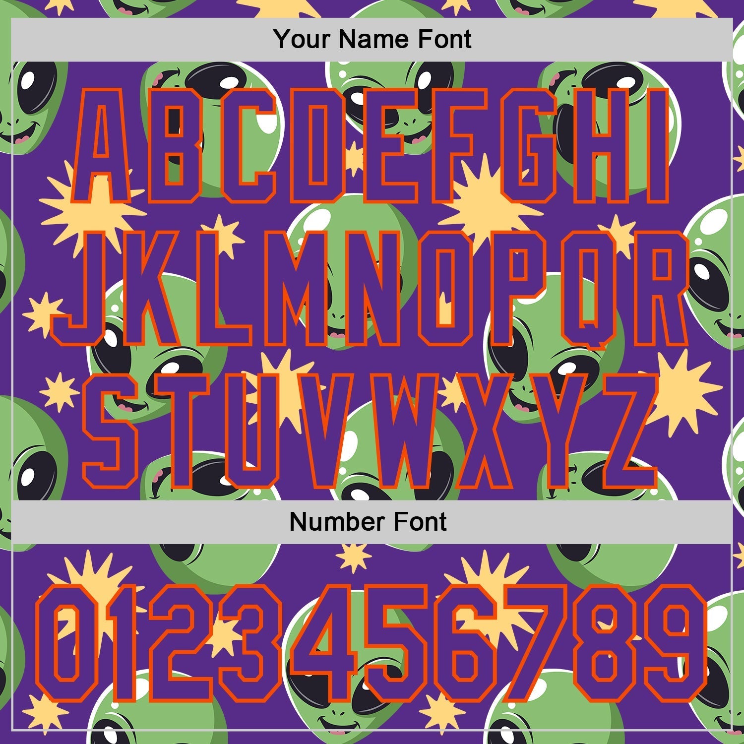 Custom Purple Green-Orange Cartoon Alien Authentic Baseball Jersey baseball jersey product view 5