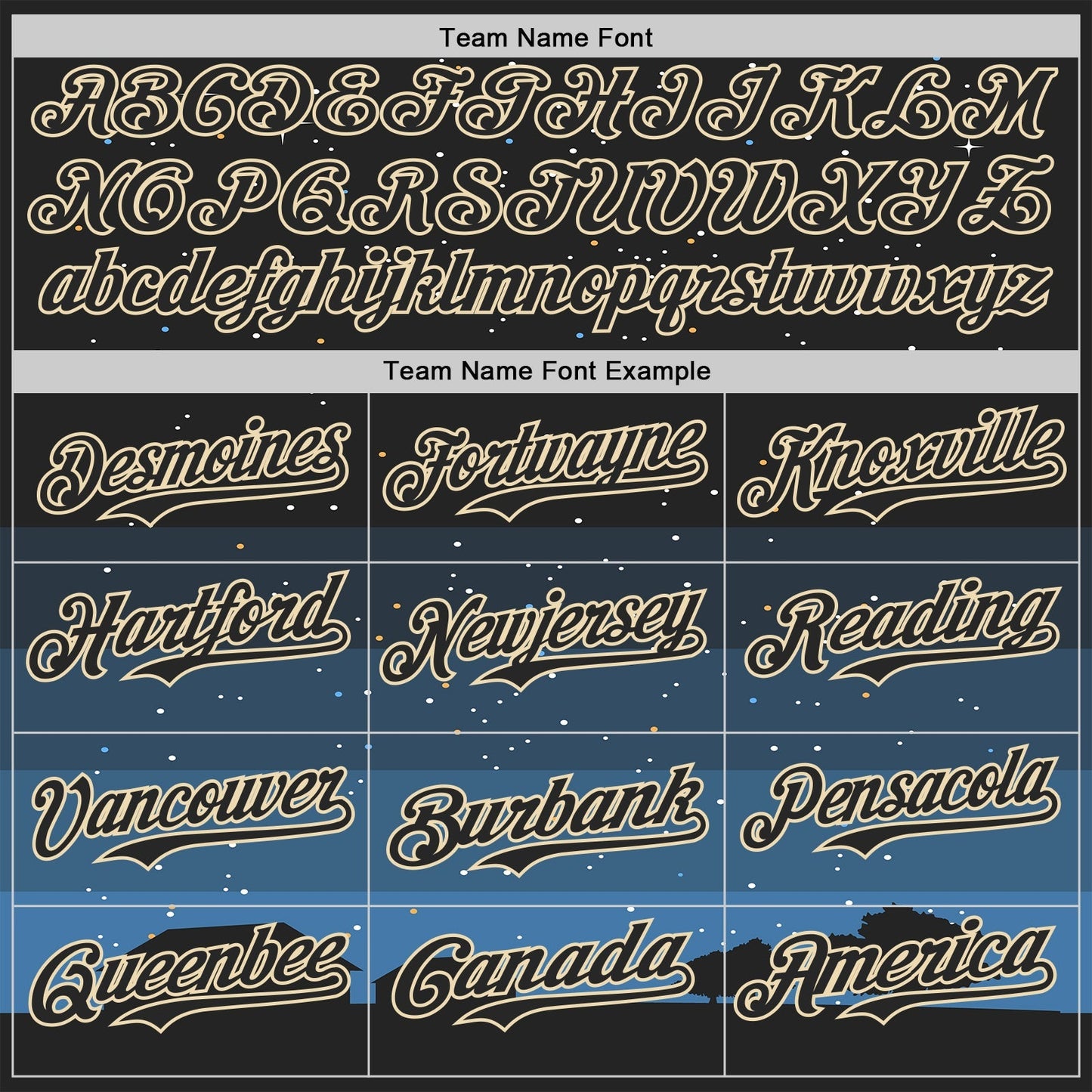 Custom Black Cream Alien UFO Galaxy Night Sky Town Authentic Baseball Jersey baseball jersey product view 4