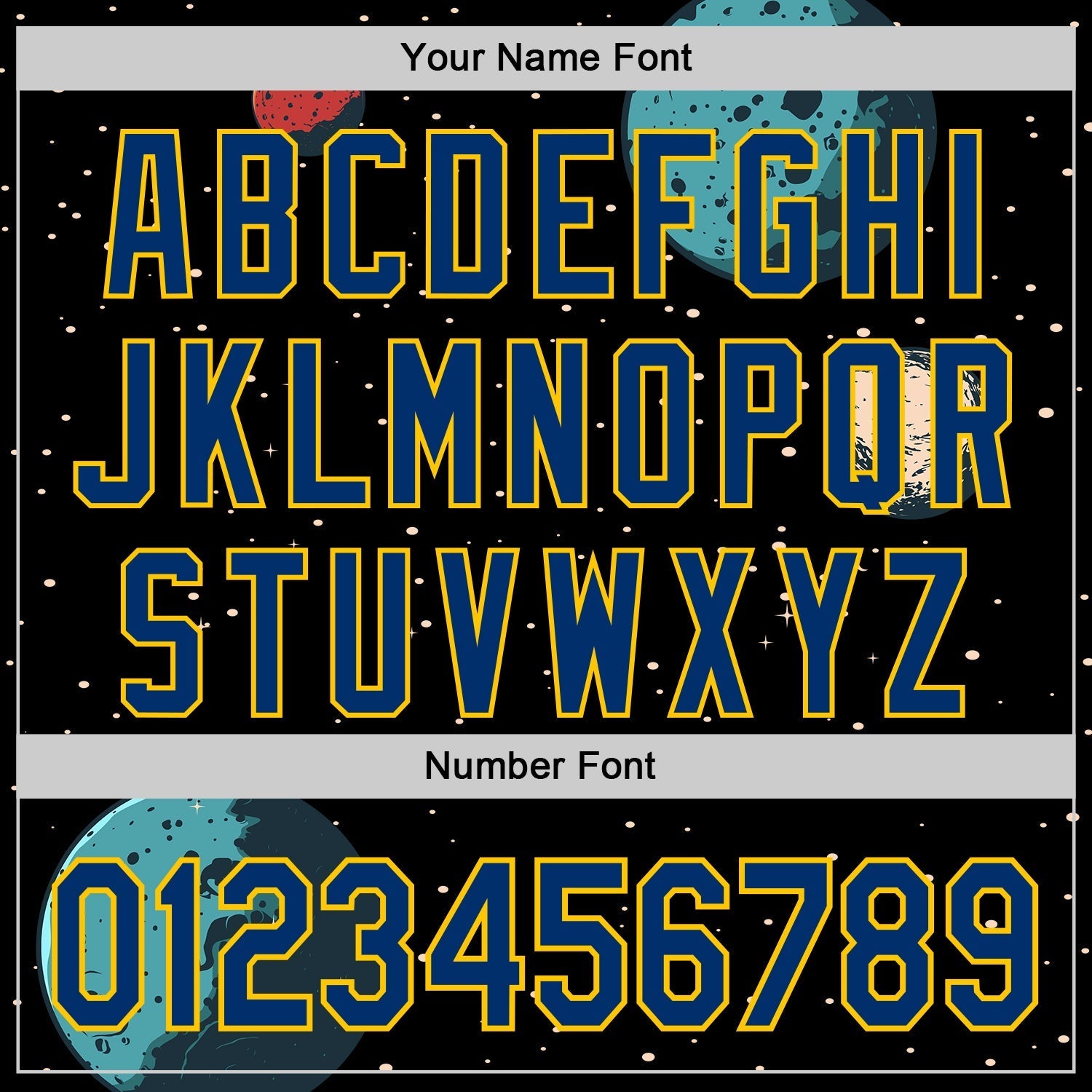 Custom Black US Navy Blue-Yellow Alien UFO Interstellar Starship Galaxy Authentic Baseball Jersey baseball jersey product view 5