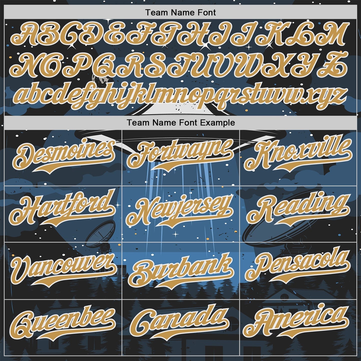 Custom Blue Old Gold Black-White Alien UFO Galaxy Authentic Baseball Jersey baseball jersey product view 4