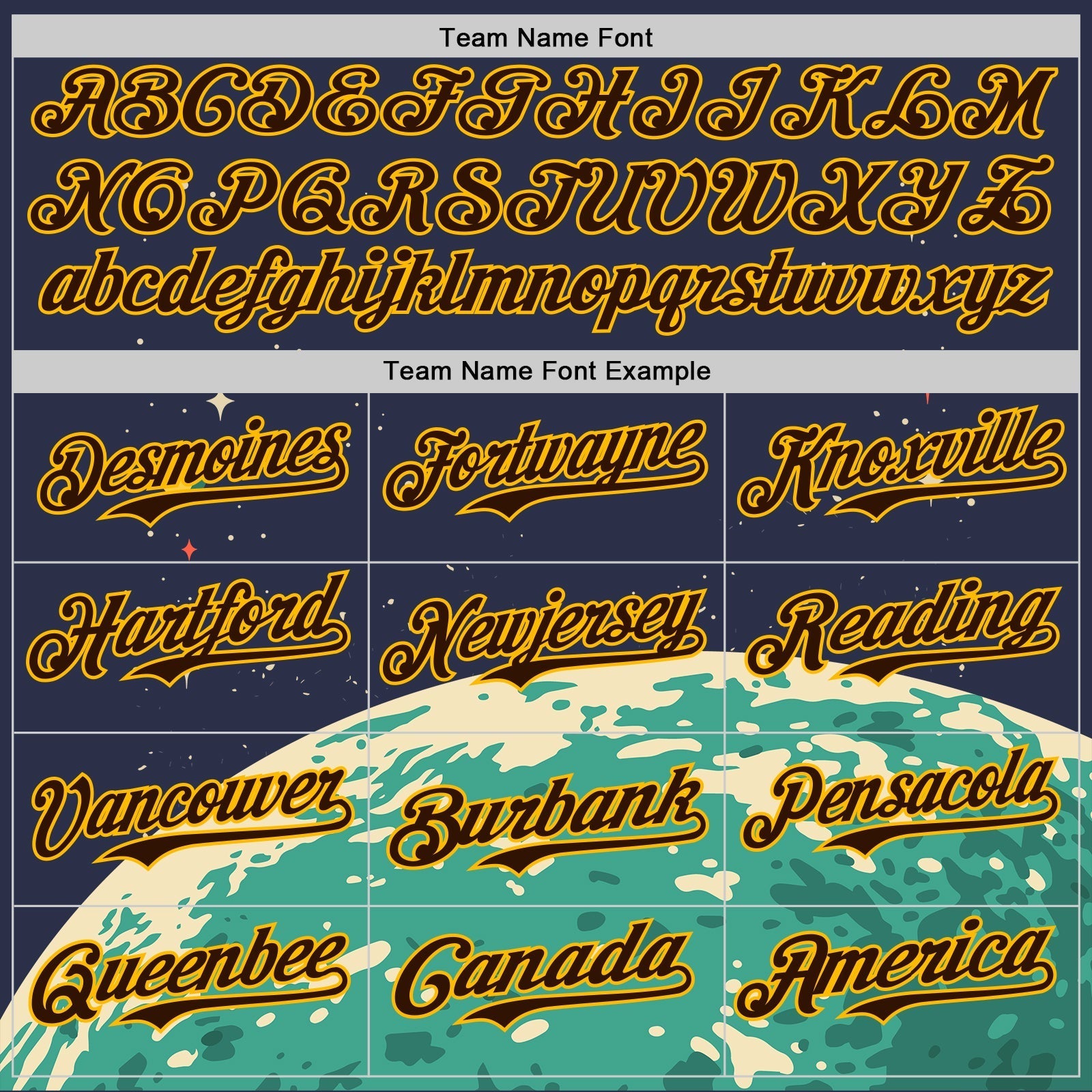 Custom Navy Brown-Gold Alien UFO Psychedelic Galaxy Authentic Baseball Jersey baseball jersey product view 4
