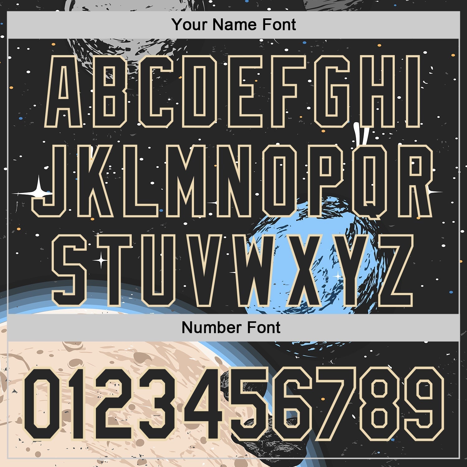Custom Black Cream Alien Space Meteor UFO Galaxy Authentic Baseball Jersey baseball jersey product view 5