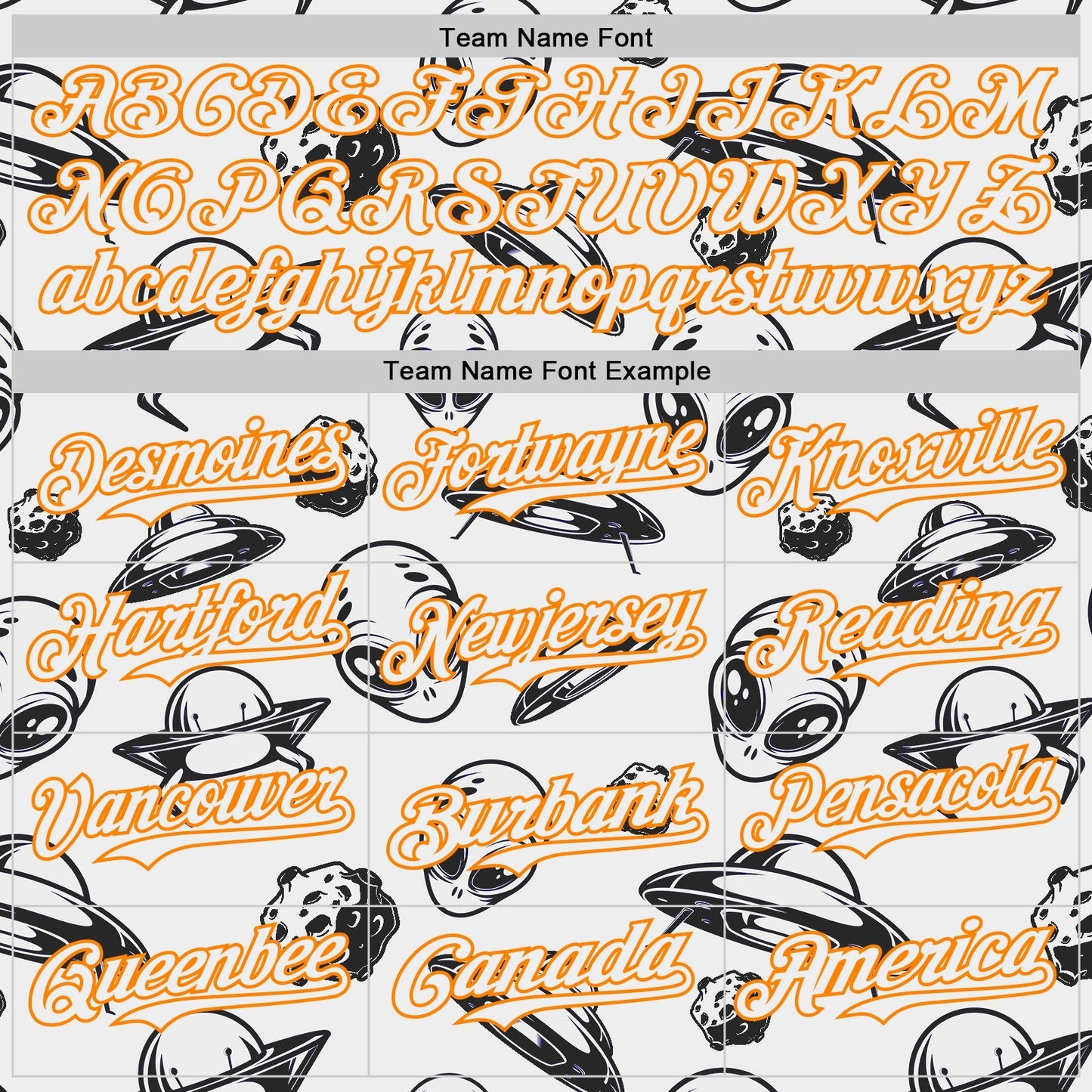 Custom White Bay Orange Alien UFO Authentic Baseball Jersey baseball jersey product view 4