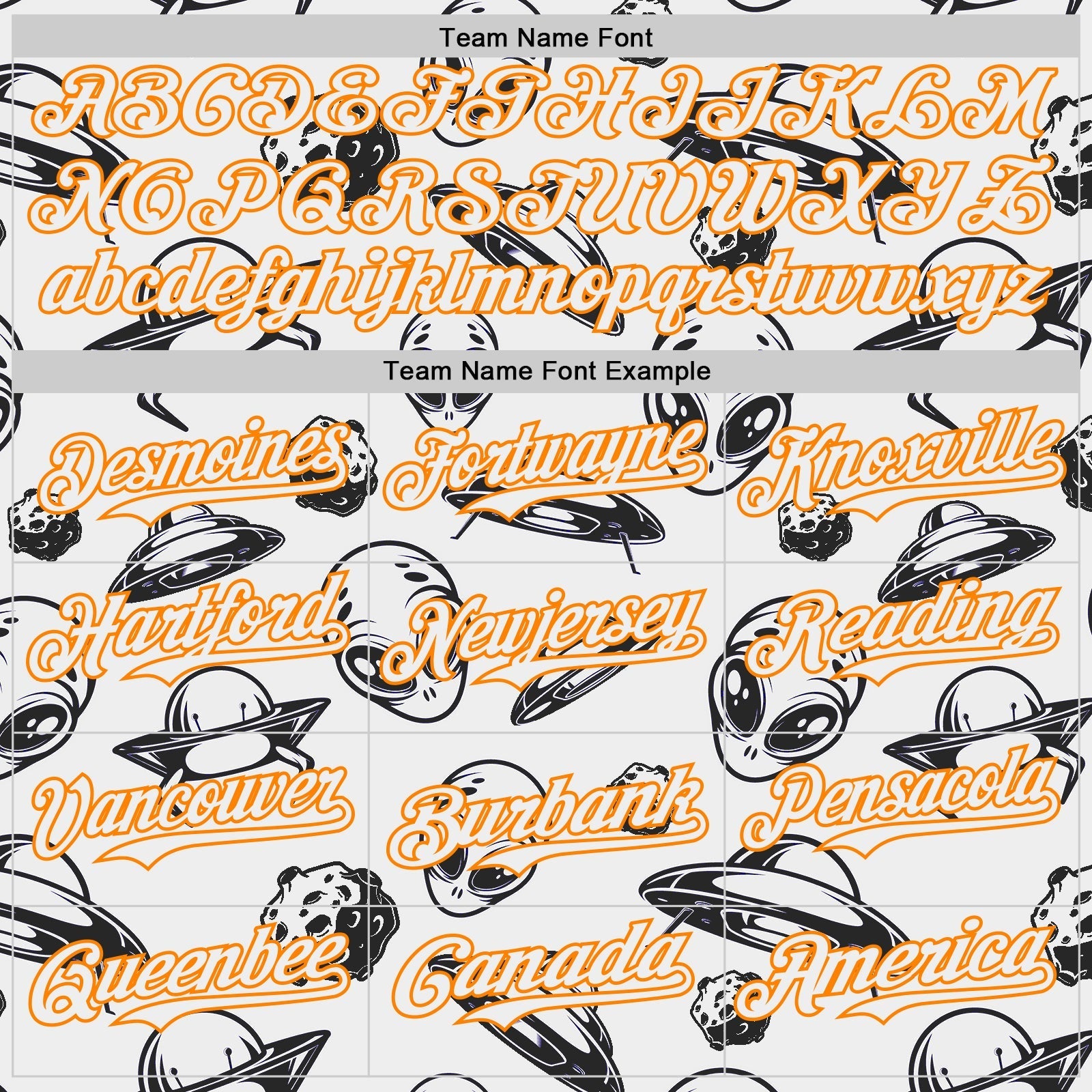 Custom White Bay Orange Alien UFO Authentic Baseball Jersey baseball jersey product view 4