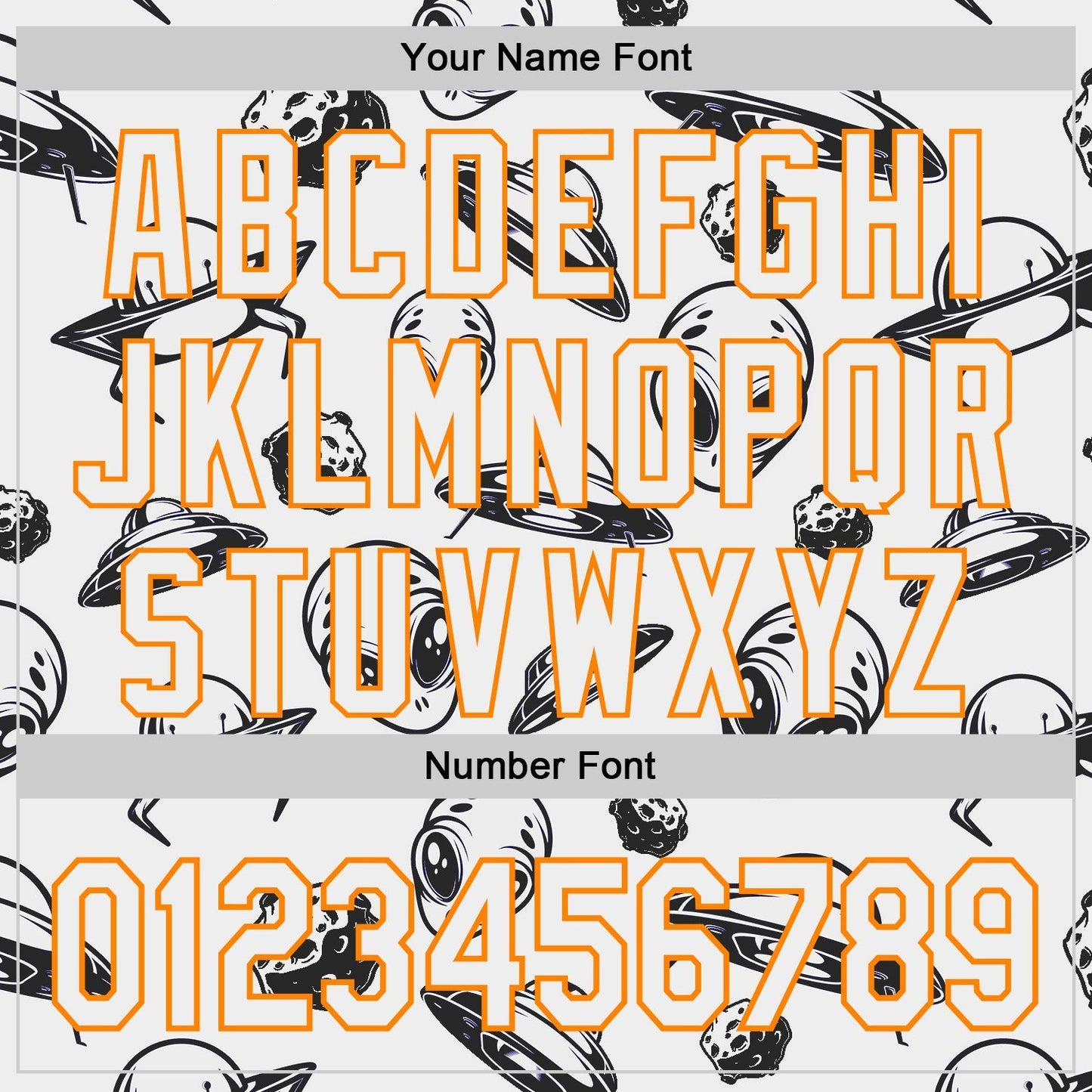 Custom White Bay Orange Alien UFO Authentic Baseball Jersey baseball jersey product view 5