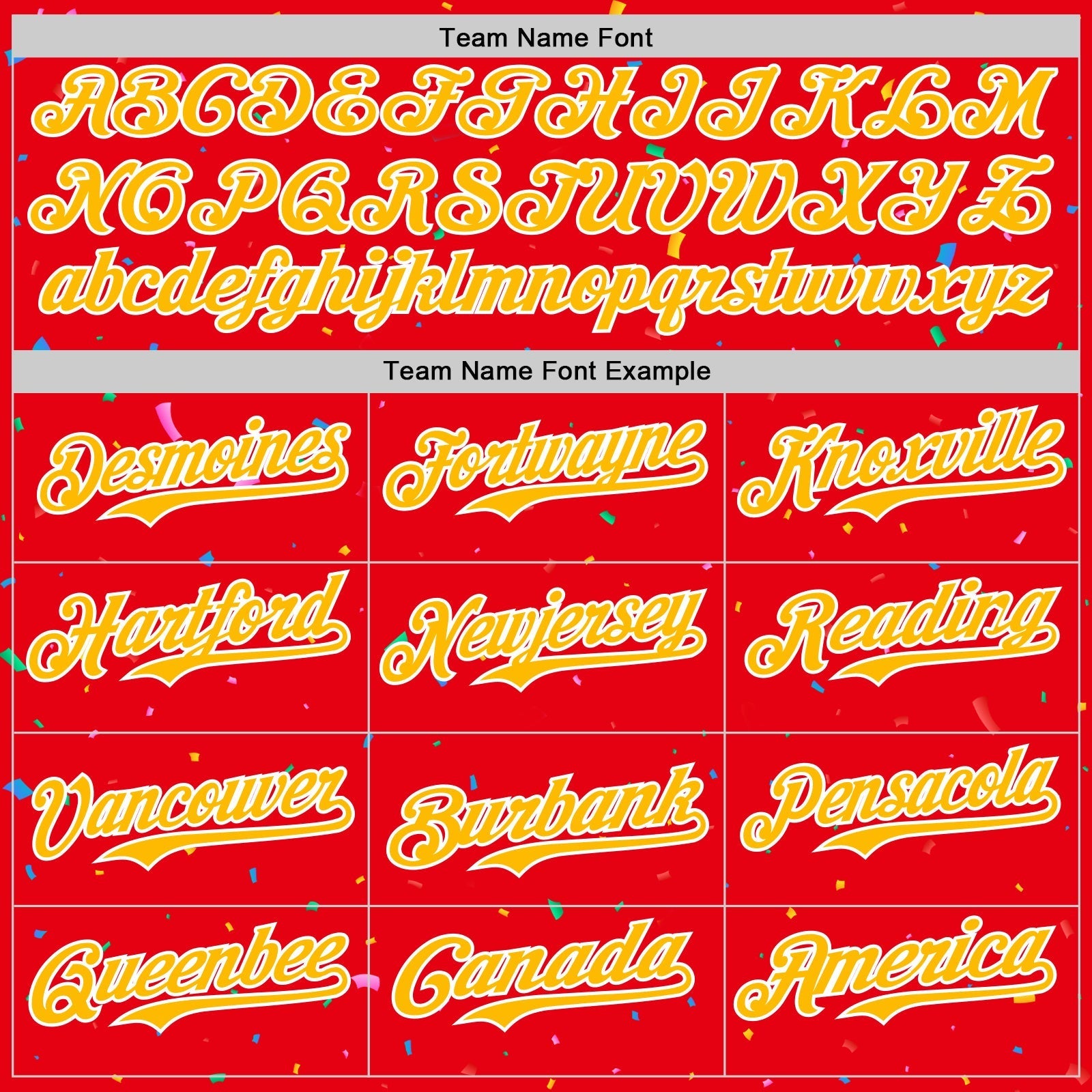 Custom Fire Red Gold-White 3D Pattern Design Confetti Colorful Speckle Authentic Baseball Jersey baseball jersey product view 4