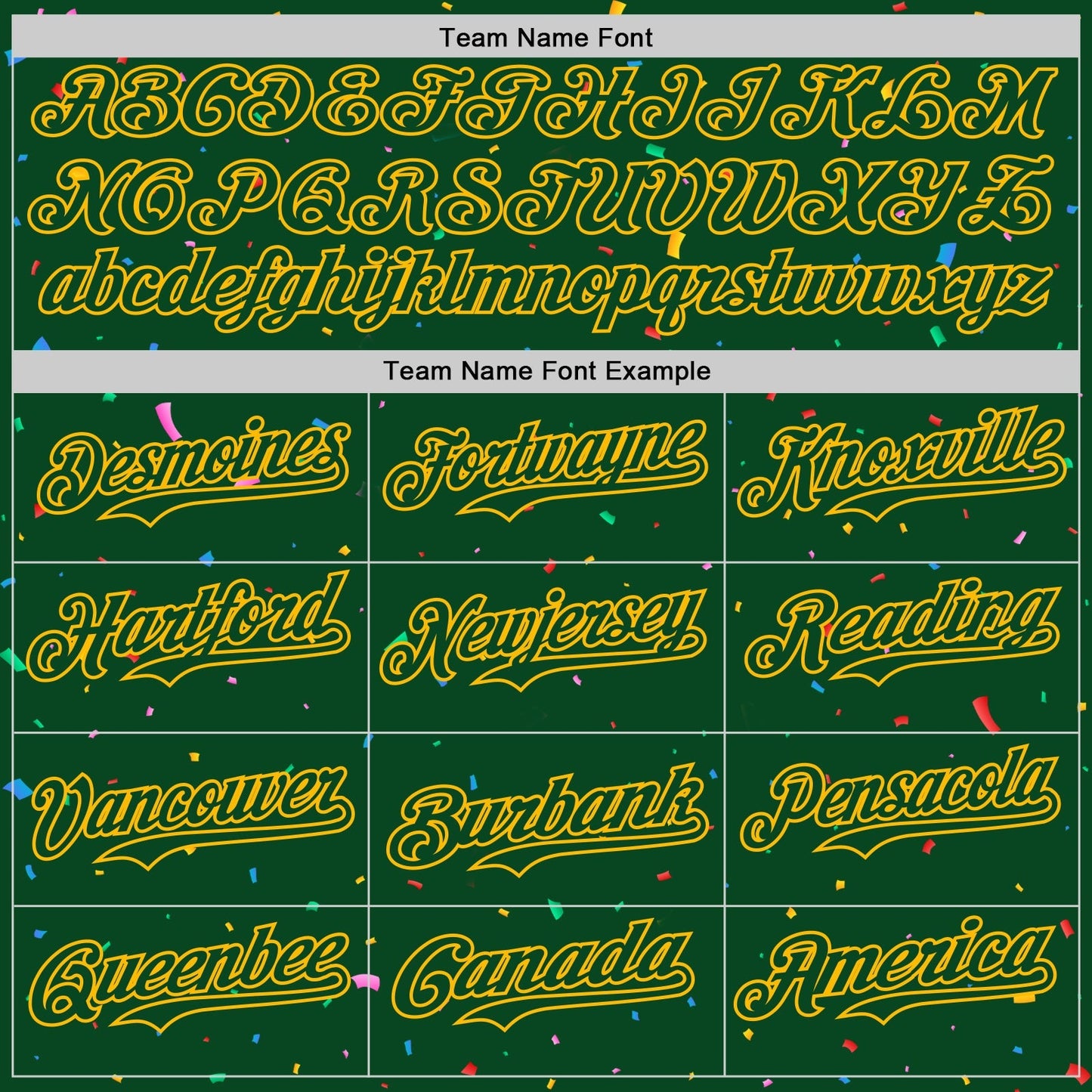 Custom Green Gold 3D Pattern Design Confetti Colorful Speckle Authentic Baseball Jersey baseball jersey product view 4