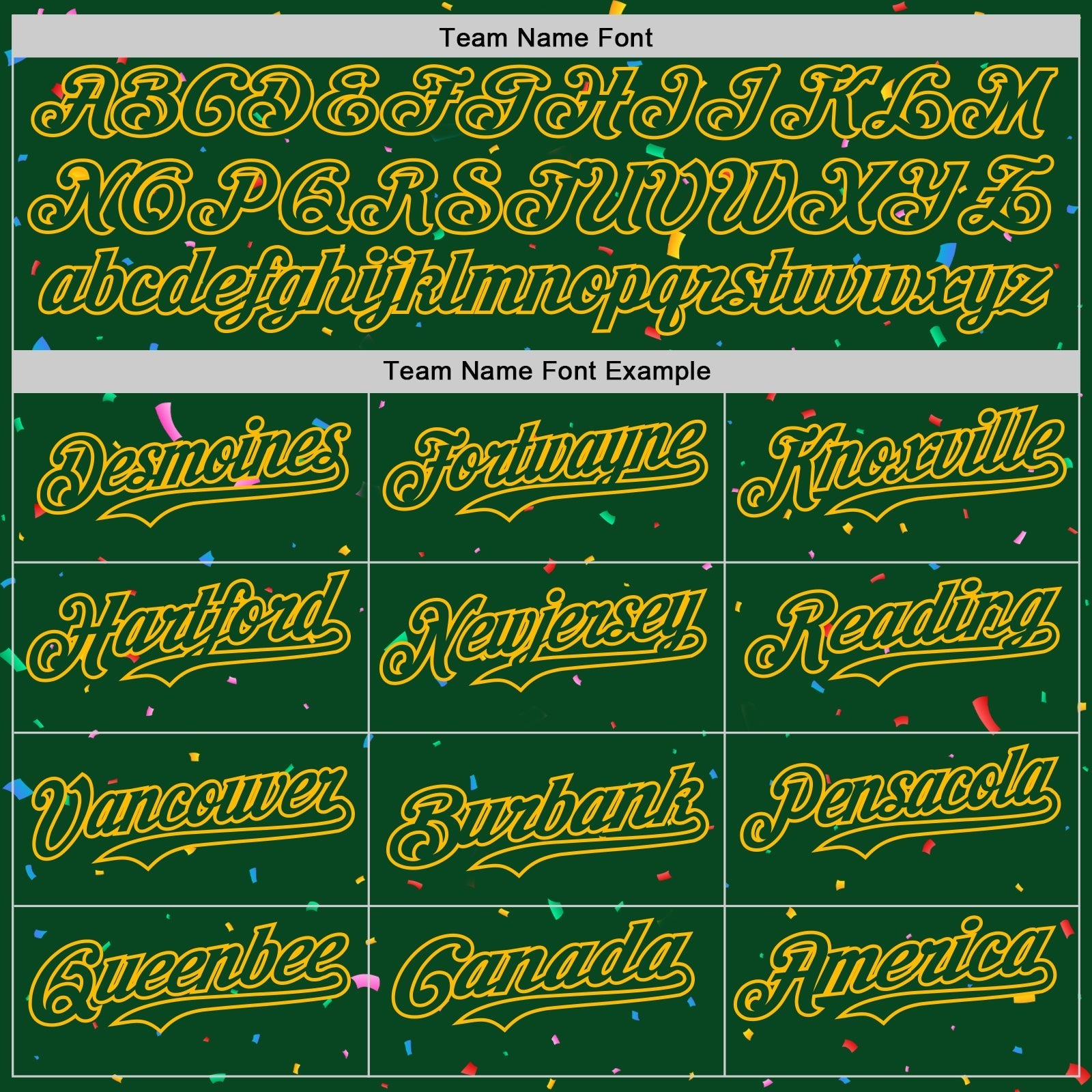 Custom Green Gold 3D Pattern Design Confetti Colorful Speckle Authentic Baseball Jersey baseball jersey product view 4