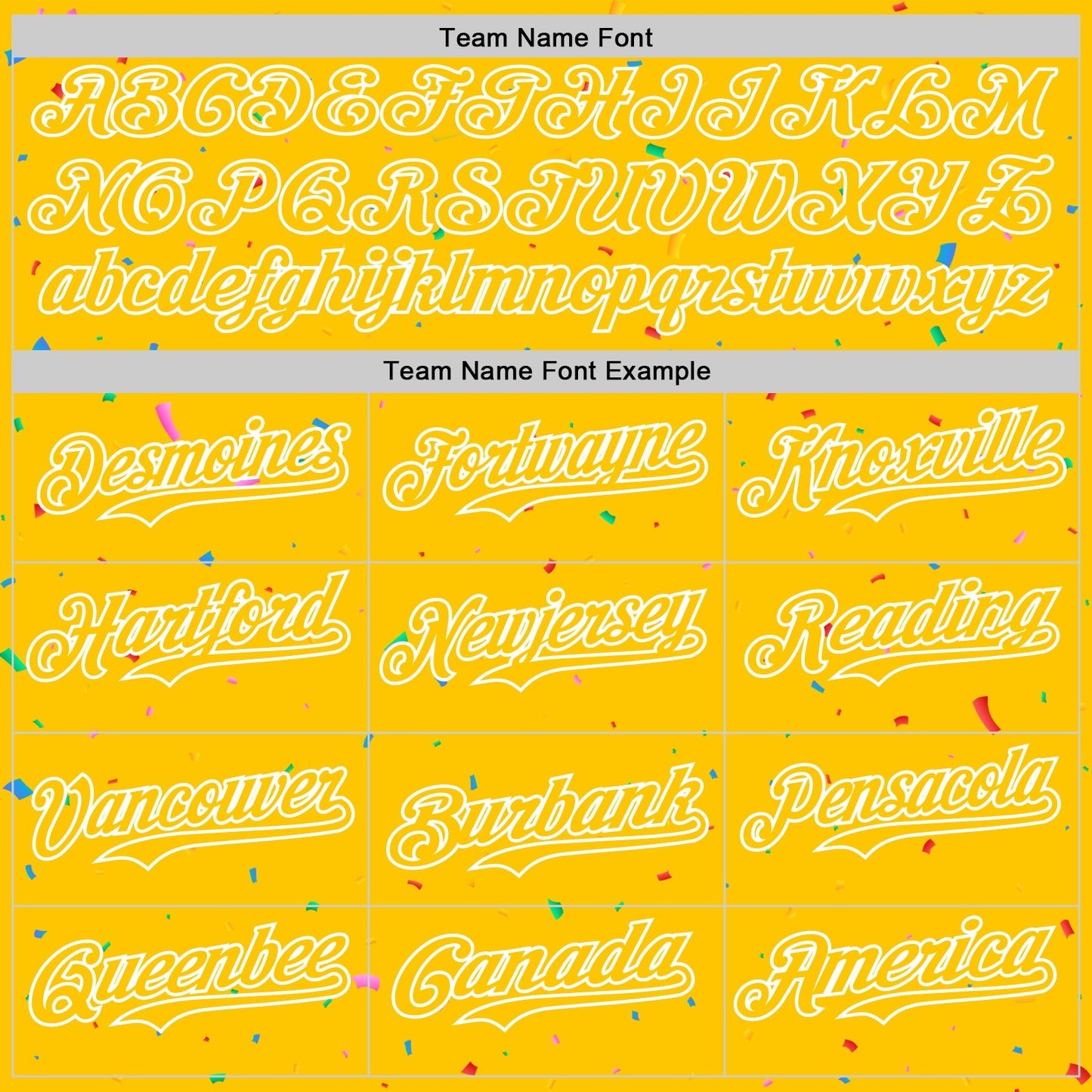 Custom Yellow White 3D Pattern Design Confetti Colorful Speckle Authentic Baseball Jersey baseball jersey product view 4