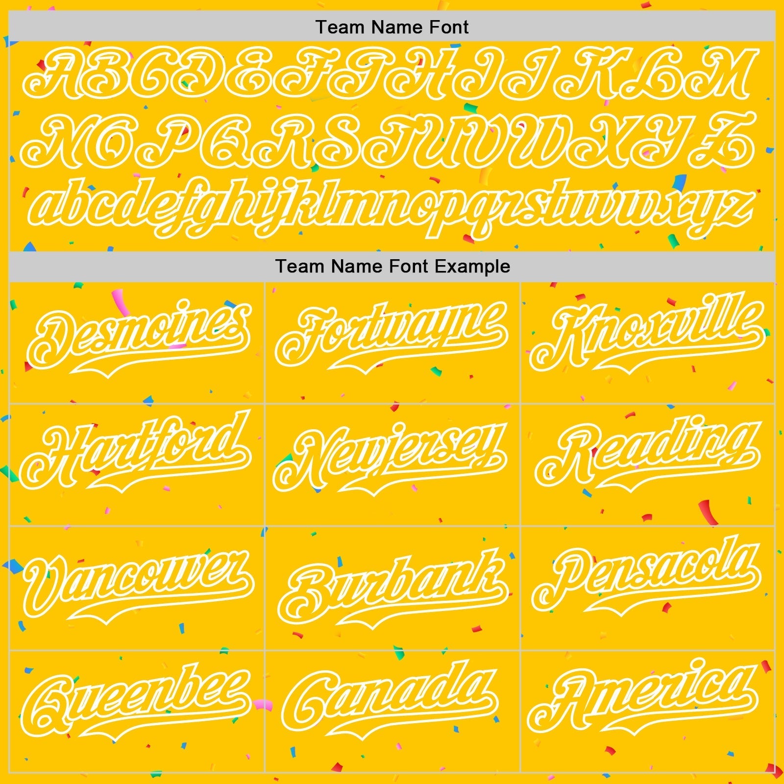 Custom Yellow White 3D Pattern Design Confetti Colorful Speckle Authentic Baseball Jersey baseball jersey product view 4
