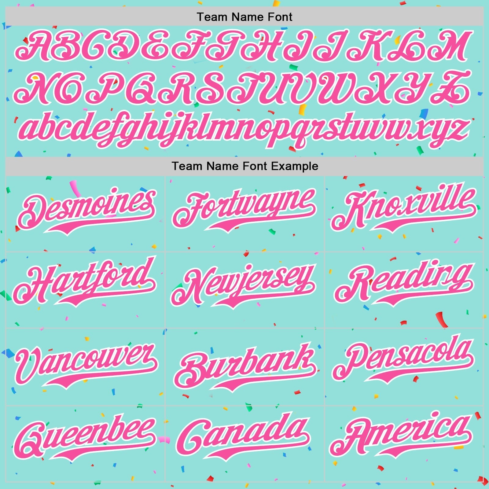 Custom Ice Blue Pink-White 3D Pattern Design Confetti Colorful Speckle Authentic Baseball Jersey baseball jersey product view 4
