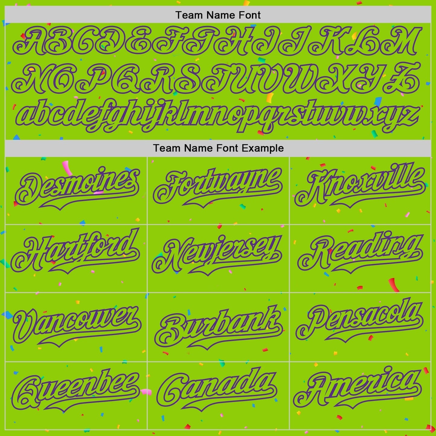 Custom Neon Green Purple 3D Pattern Design Confetti Colorful Speckle Authentic Baseball Jersey baseball jersey product view 4