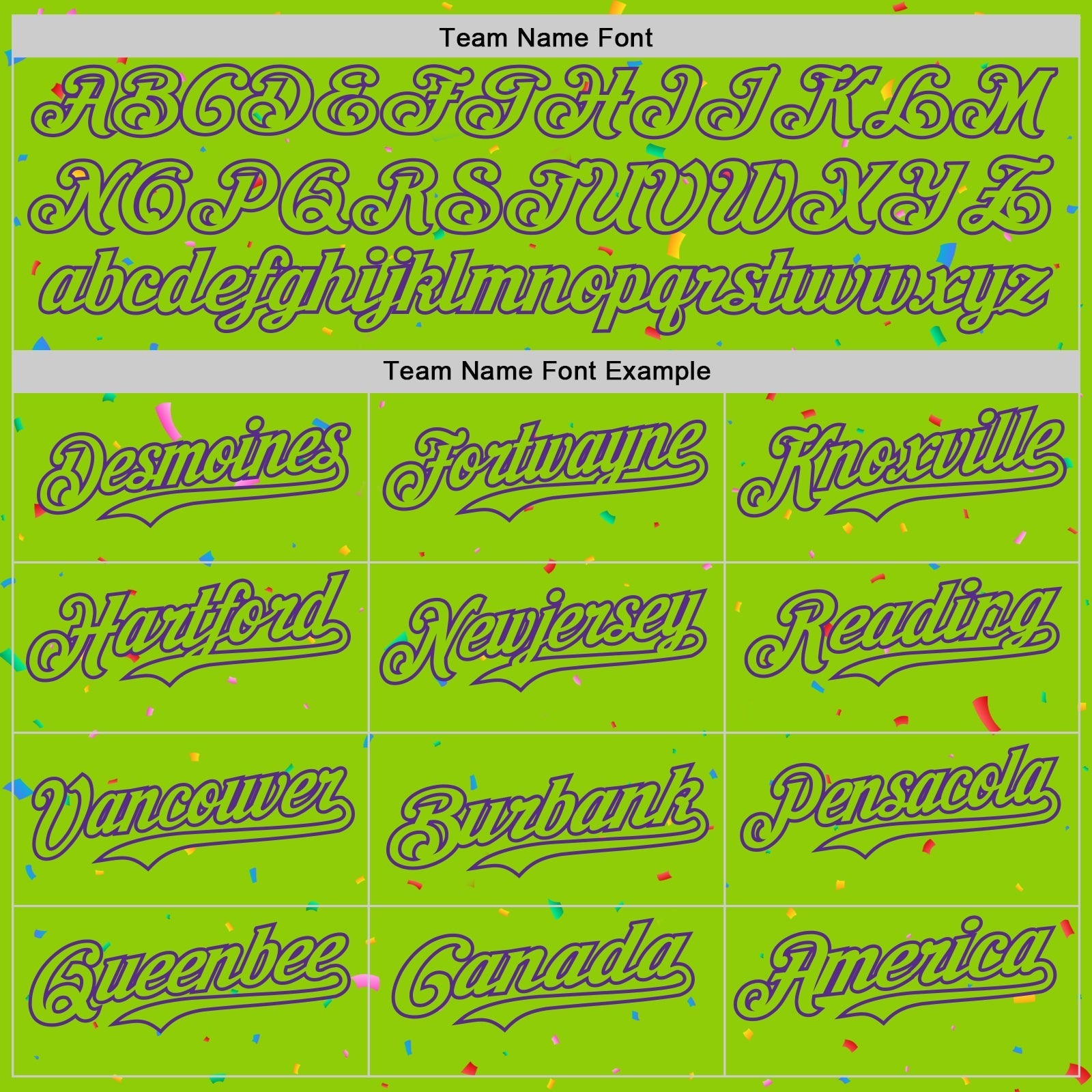 Custom Neon Green Purple 3D Pattern Design Confetti Colorful Speckle Authentic Baseball Jersey baseball jersey product view 4