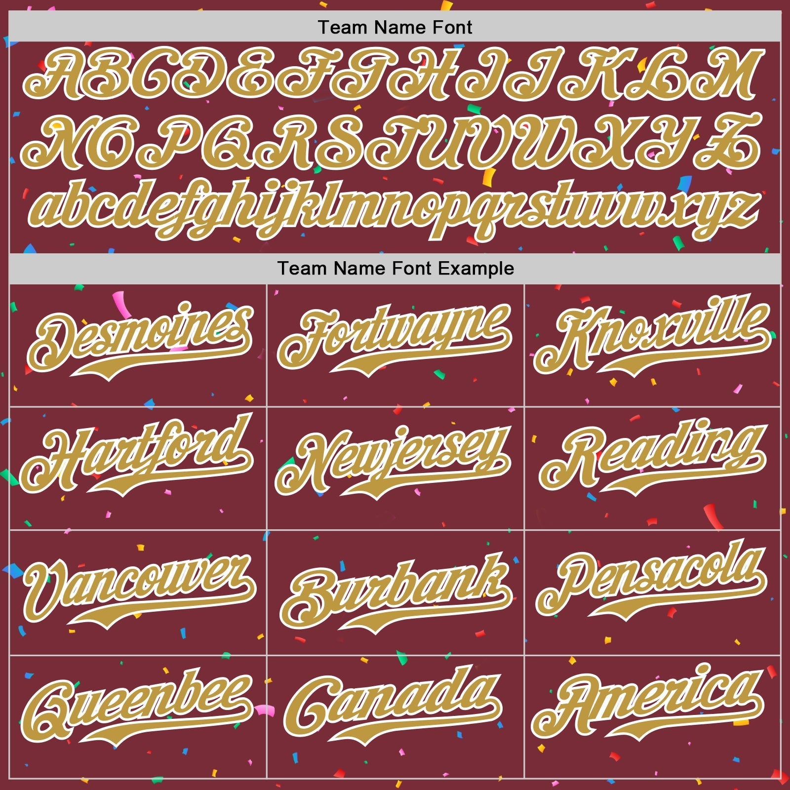 Custom Burgundy Old Gold-White 3D Pattern Design Confetti Colorful Speckle Authentic Baseball Jersey baseball jersey product view 4