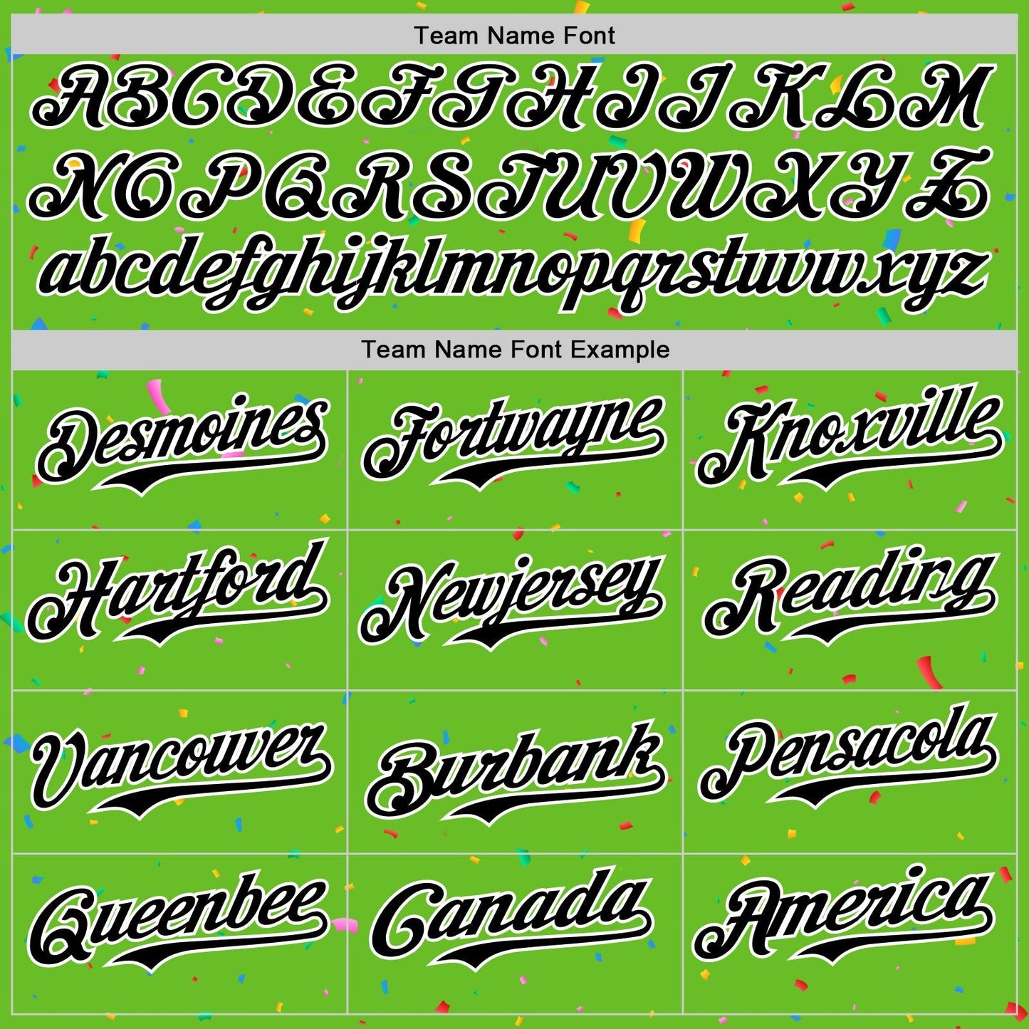 Custom Aurora Green Black-White 3D Pattern Design Confetti Colorful Speckle Authentic Baseball Jersey baseball jersey product view 4