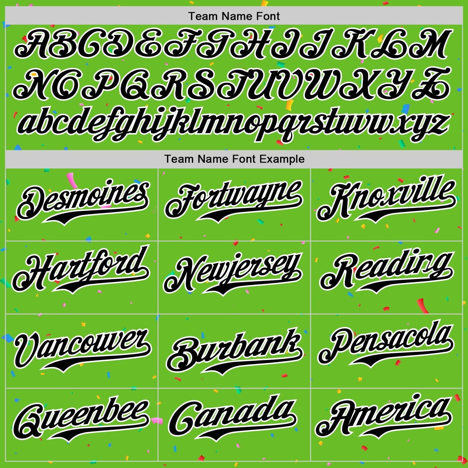 Custom Aurora Green Black-White 3D Pattern Design Confetti Colorful Speckle Authentic Baseball Jersey baseball jersey product view 4