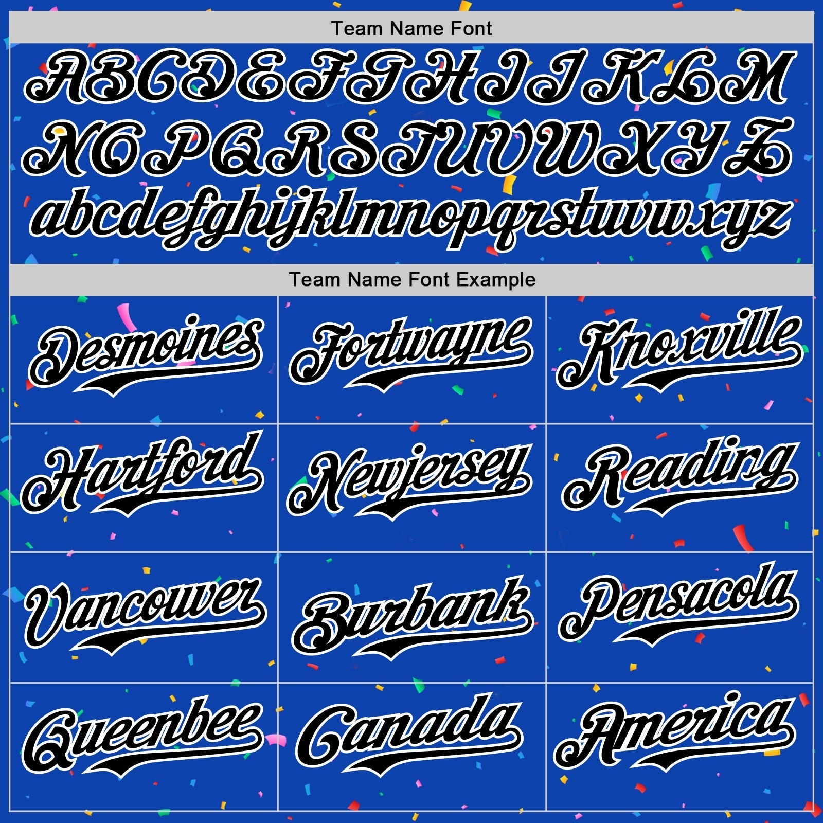 Custom Thunder Blue Black-White 3D Pattern Design Confetti Colorful Speckle Authentic Baseball Jersey baseball jersey product view 4
