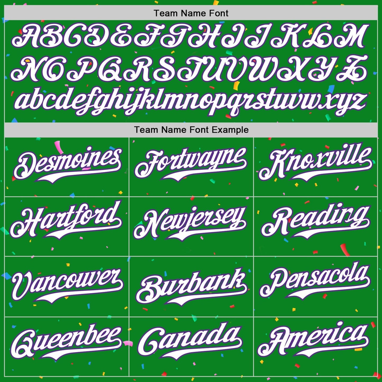 Custom Grass Green White-Purple 3D Pattern Design Confetti Colorful Speckle Authentic Baseball Jersey baseball jersey product view 4