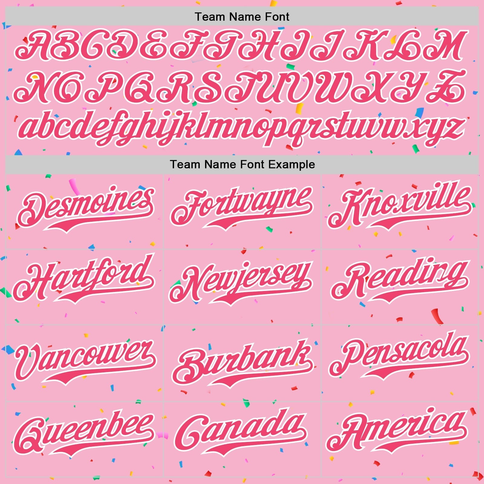 Custom Light Pink Neon Pink-White 3D Pattern Design Confetti Colorful Speckle Authentic Baseball Jersey baseball jersey product view 4