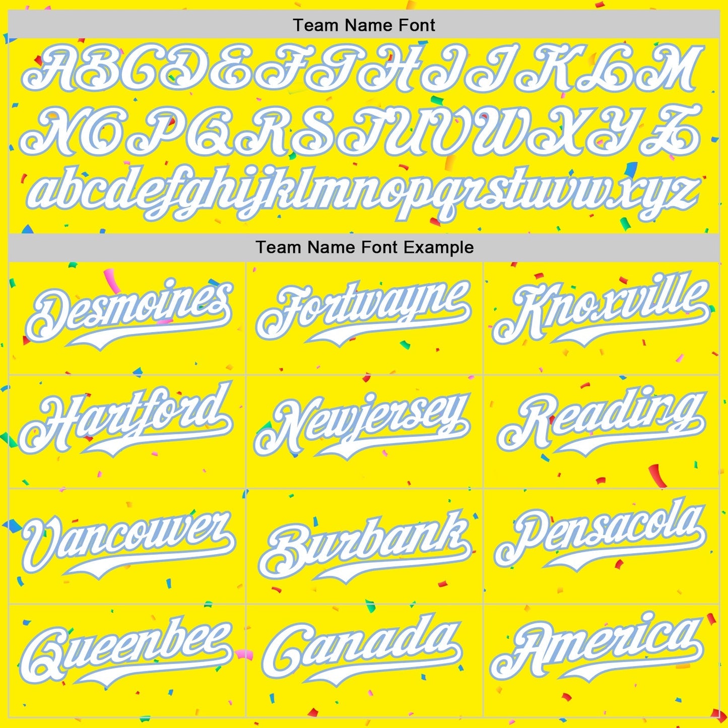 Custom Light Yellow White-Light Blue 3D Pattern Design Confetti Colorful Speckle Authentic Baseball Jersey baseball jersey product view 4