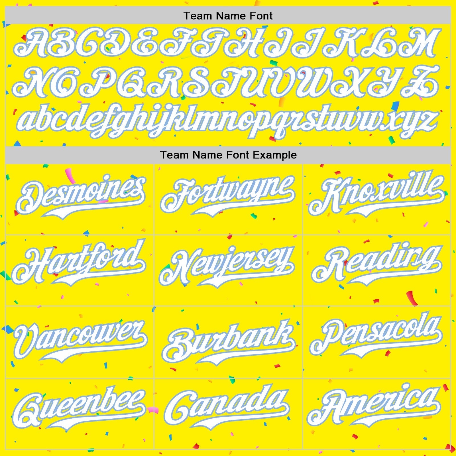 Custom Light Yellow White-Light Blue 3D Pattern Design Confetti Colorful Speckle Authentic Baseball Jersey baseball jersey product view 4