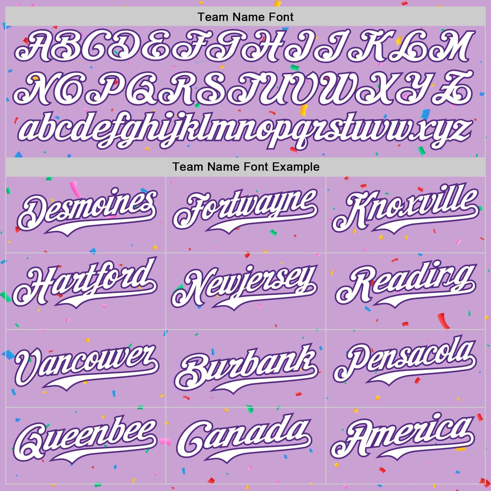 Custom Light Purple White-Purple 3D Pattern Design Confetti Colorful Speckle Authentic Baseball Jersey baseball jersey product view 4