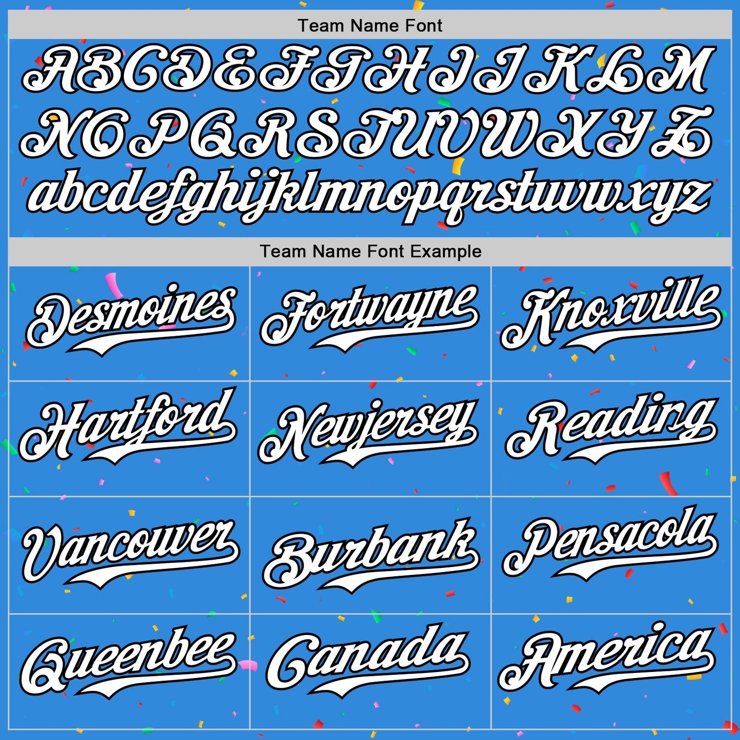Custom Electric Blue White-Black 3D Pattern Design Confetti Colorful Speckle Authentic Baseball Jersey baseball jersey product view 4