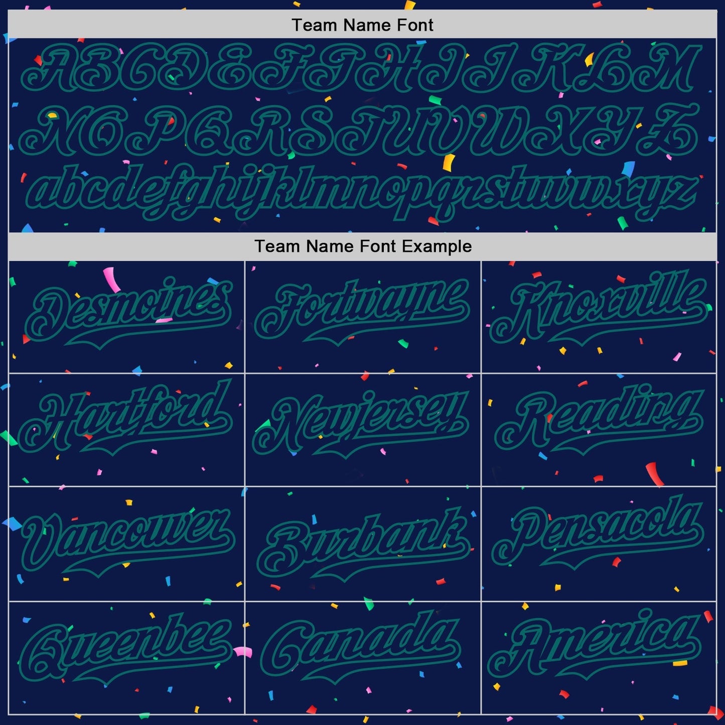 Custom Navy Teal 3D Pattern Design Confetti Colorful Speckle Authentic Baseball Jersey baseball jersey product view 4