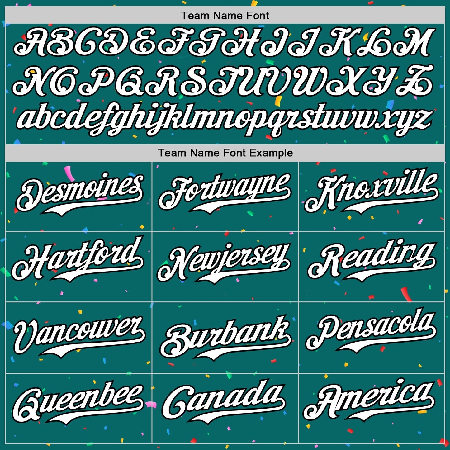 Custom Teal White-Black 3D Pattern Design Confetti Colorful Speckle Authentic Baseball Jersey baseball jersey product view 4