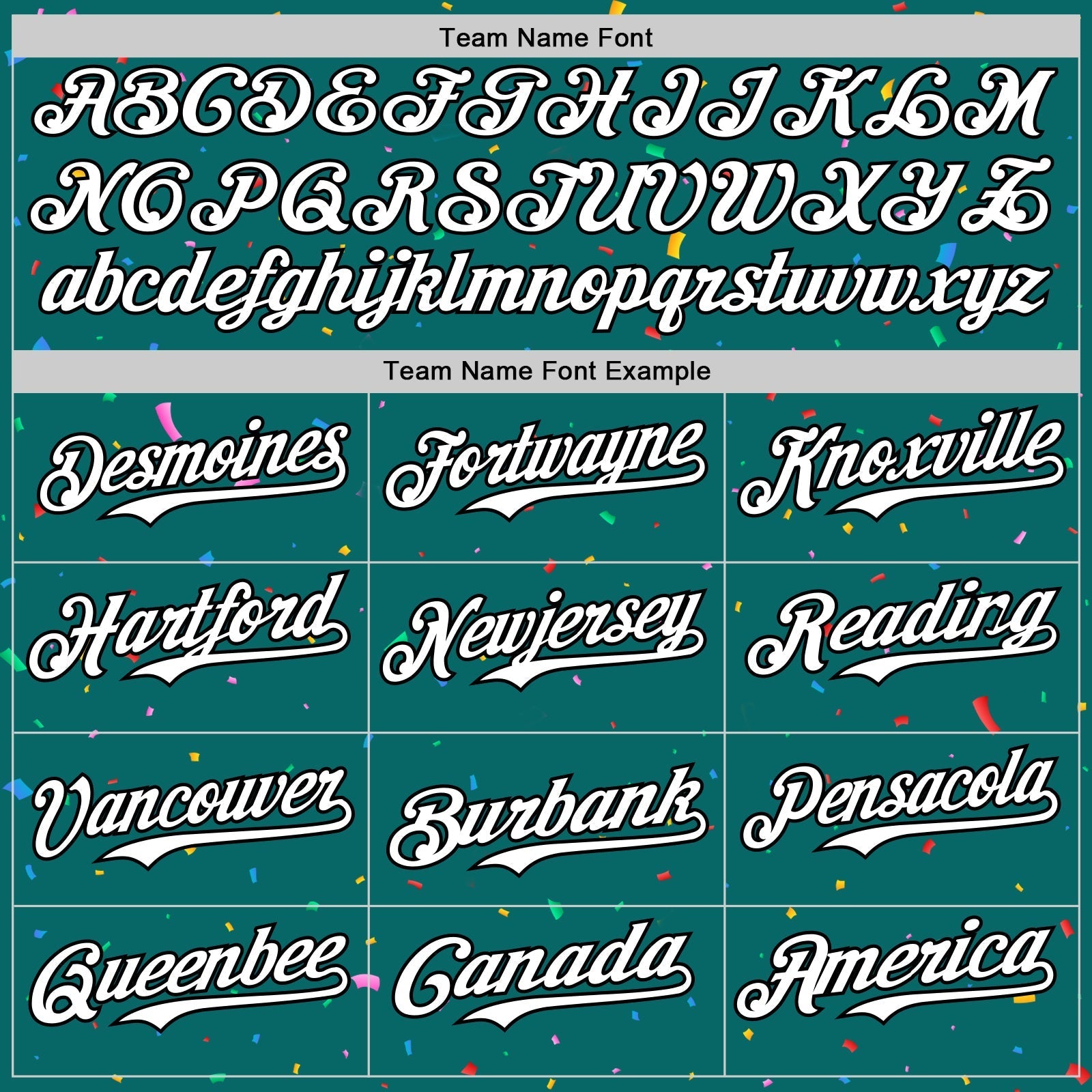Custom Teal White-Black 3D Pattern Design Confetti Colorful Speckle Authentic Baseball Jersey baseball jersey product view 4
