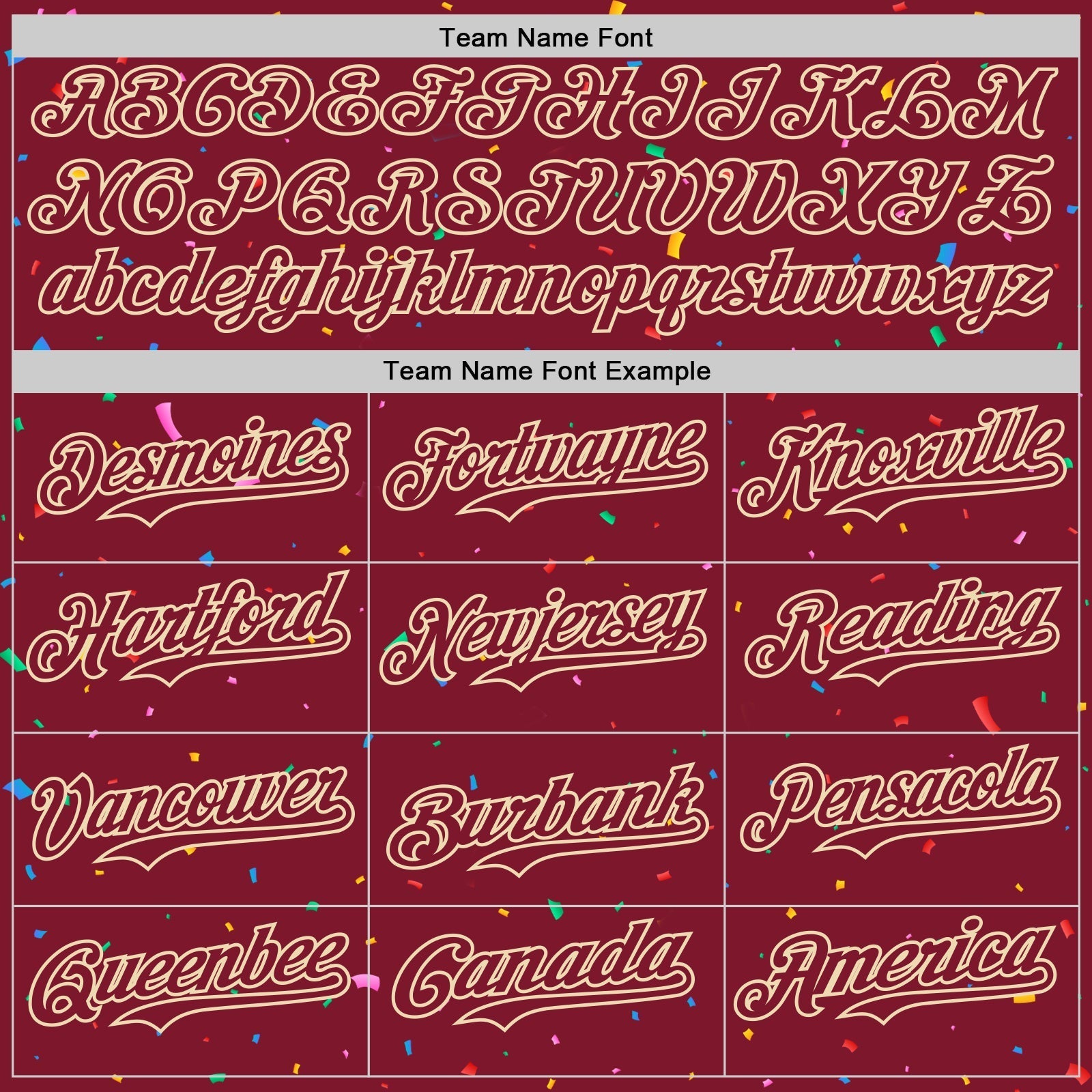 Custom Crimson Cream 3D Pattern Design Confetti Colorful Speckle Authentic Baseball Jersey baseball jersey product view 4