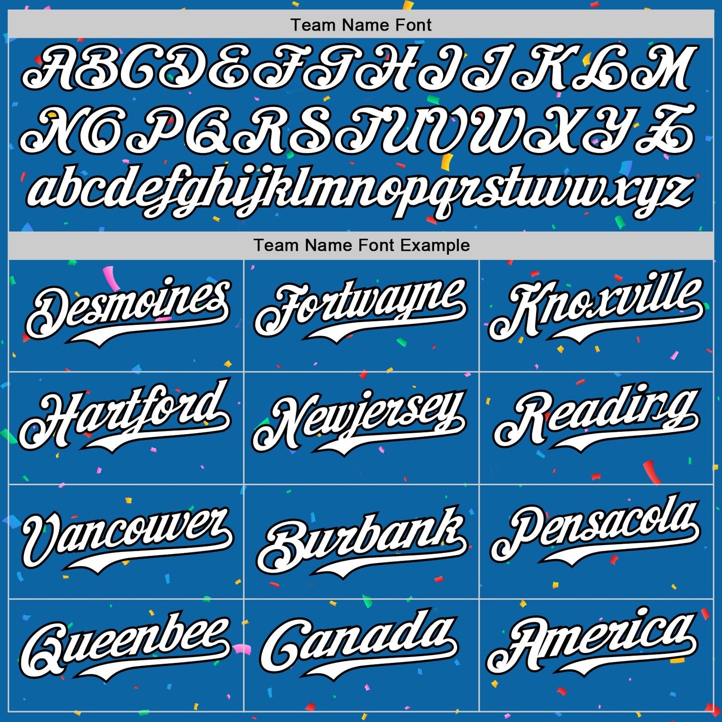 Custom Blue White-Black 3D Pattern Design Confetti Colorful Speckle Authentic Baseball Jersey baseball jersey product view 4