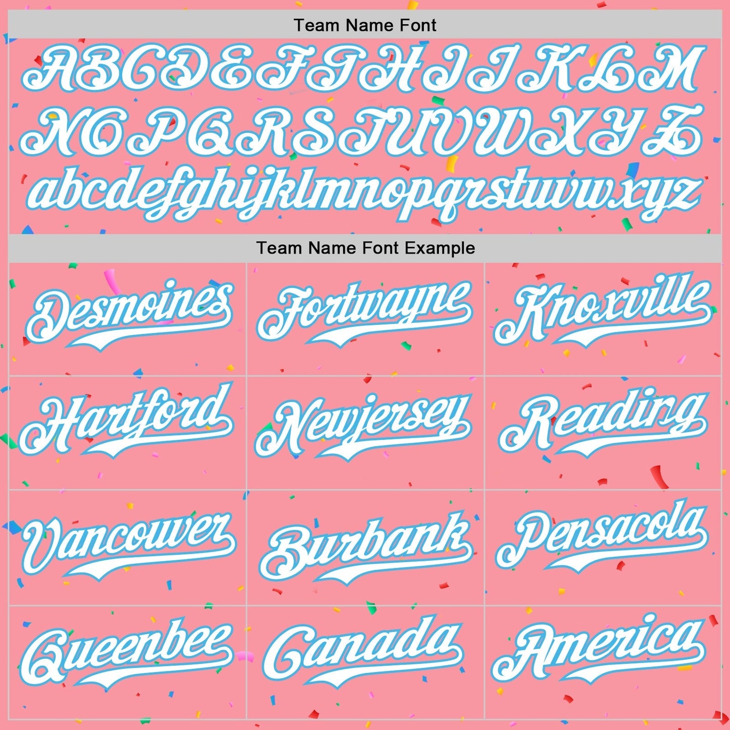 Custom Medium Pink White-Sky Blue 3D Pattern Design Confetti Colorful Speckle Authentic Baseball Jersey baseball jersey product view 4