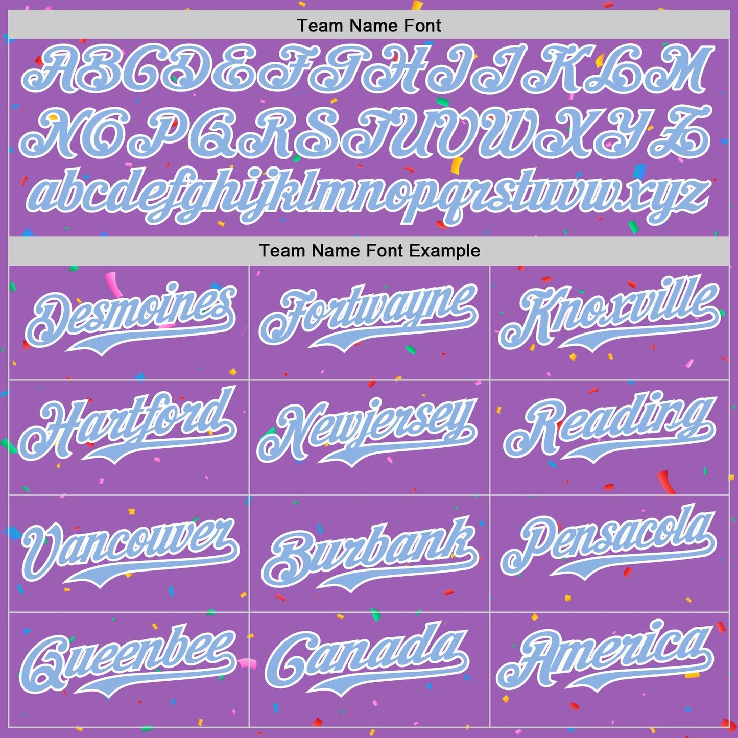 Custom Medium Purple Light Blue-White 3D Pattern Design Confetti Colorful Speckle Authentic Baseball Jersey baseball jersey product view 4