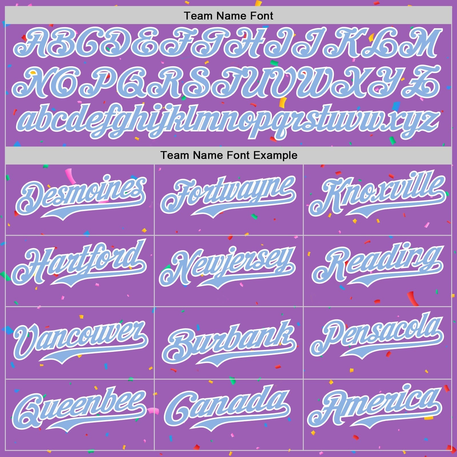 Custom Medium Purple Light Blue-White 3D Pattern Design Confetti Colorful Speckle Authentic Baseball Jersey baseball jersey product view 4