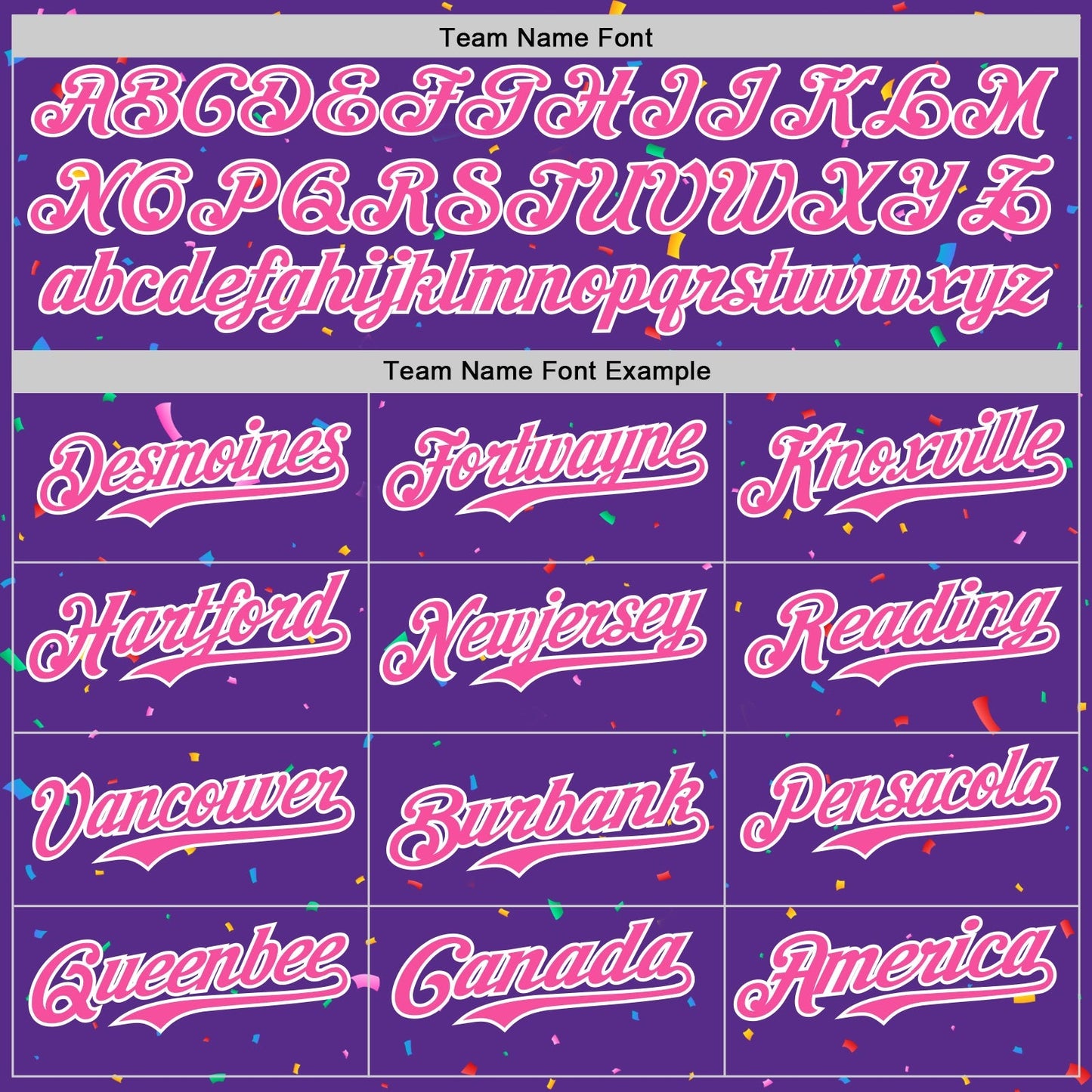 Custom Purple Pink-White 3D Pattern Design Confetti Colorful Speckle Authentic Baseball Jersey baseball jersey product view 4