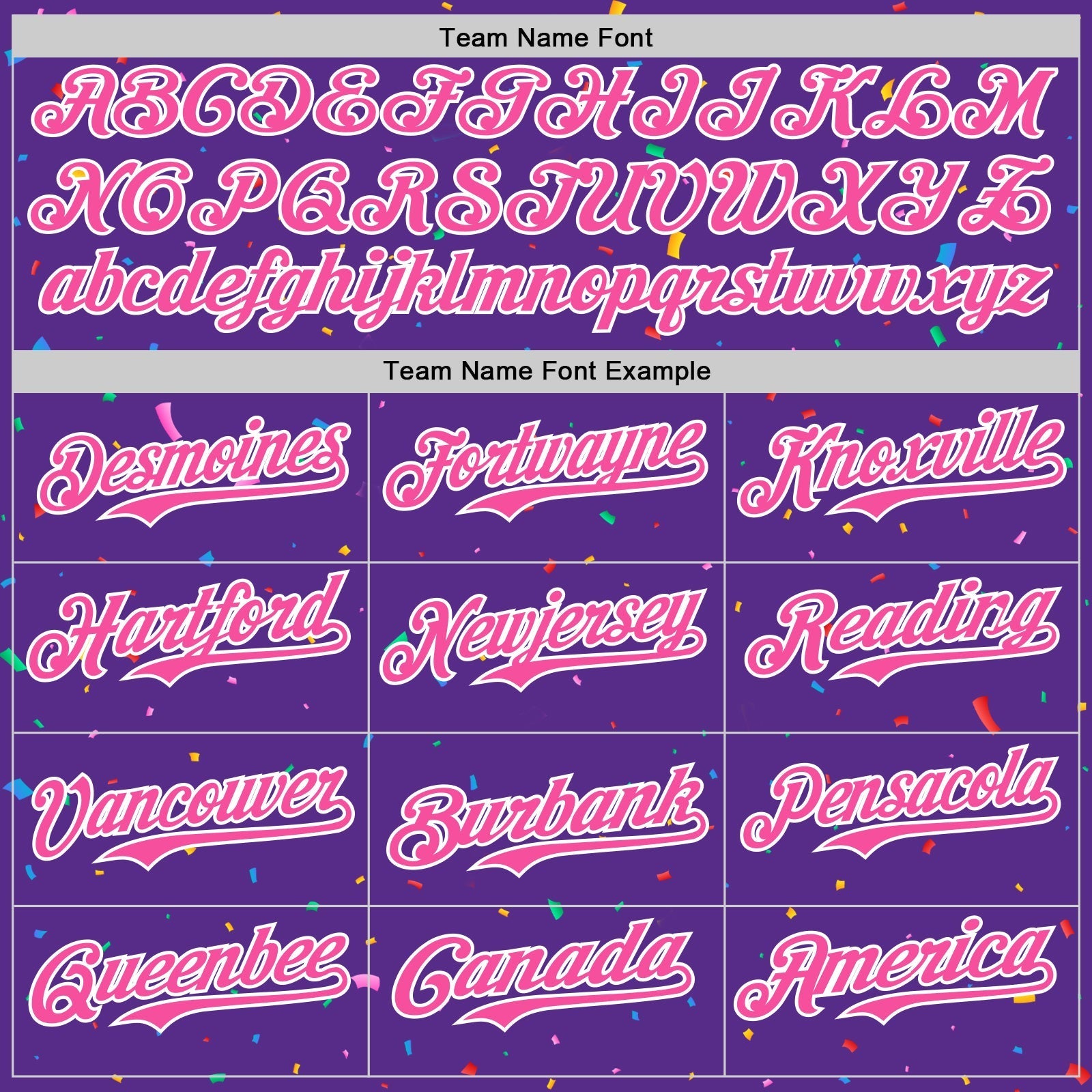 Custom Purple Pink-White 3D Pattern Design Confetti Colorful Speckle Authentic Baseball Jersey baseball jersey product view 4