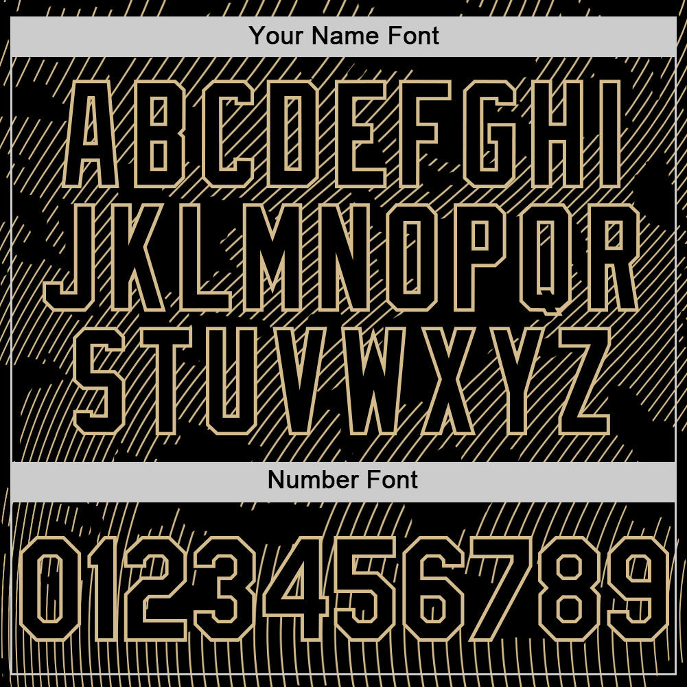 Custom Black Vegas Gold Curve Lines Authentic Baseball Jersey baseball jersey product view 5