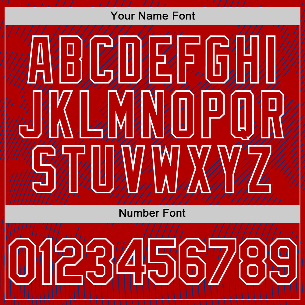Custom Red Royal-White Curve Lines Authentic Baseball Jersey baseball jersey product view 5