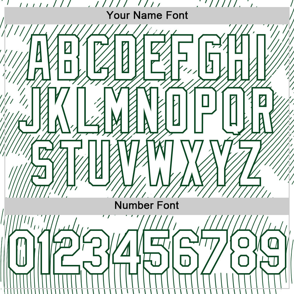 Custom White Green Curve Lines Authentic Baseball Jersey baseball jersey product view 5