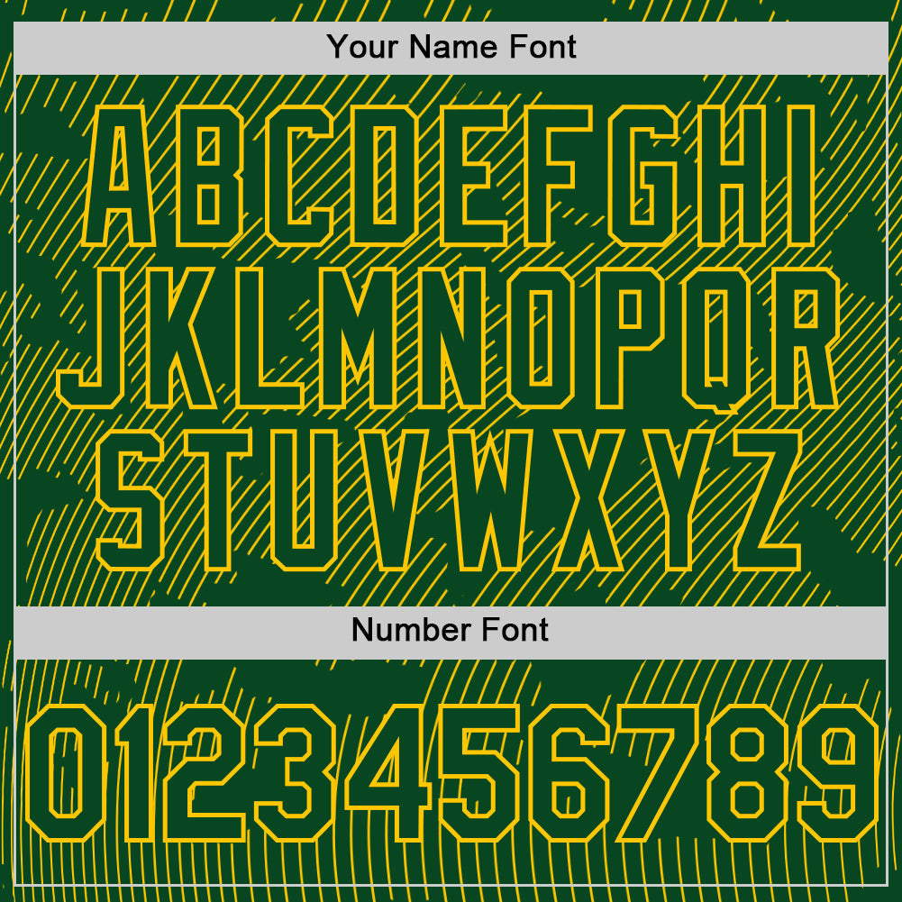 Custom Green Yellow Curve Lines Authentic Baseball Jersey baseball jersey product view 5