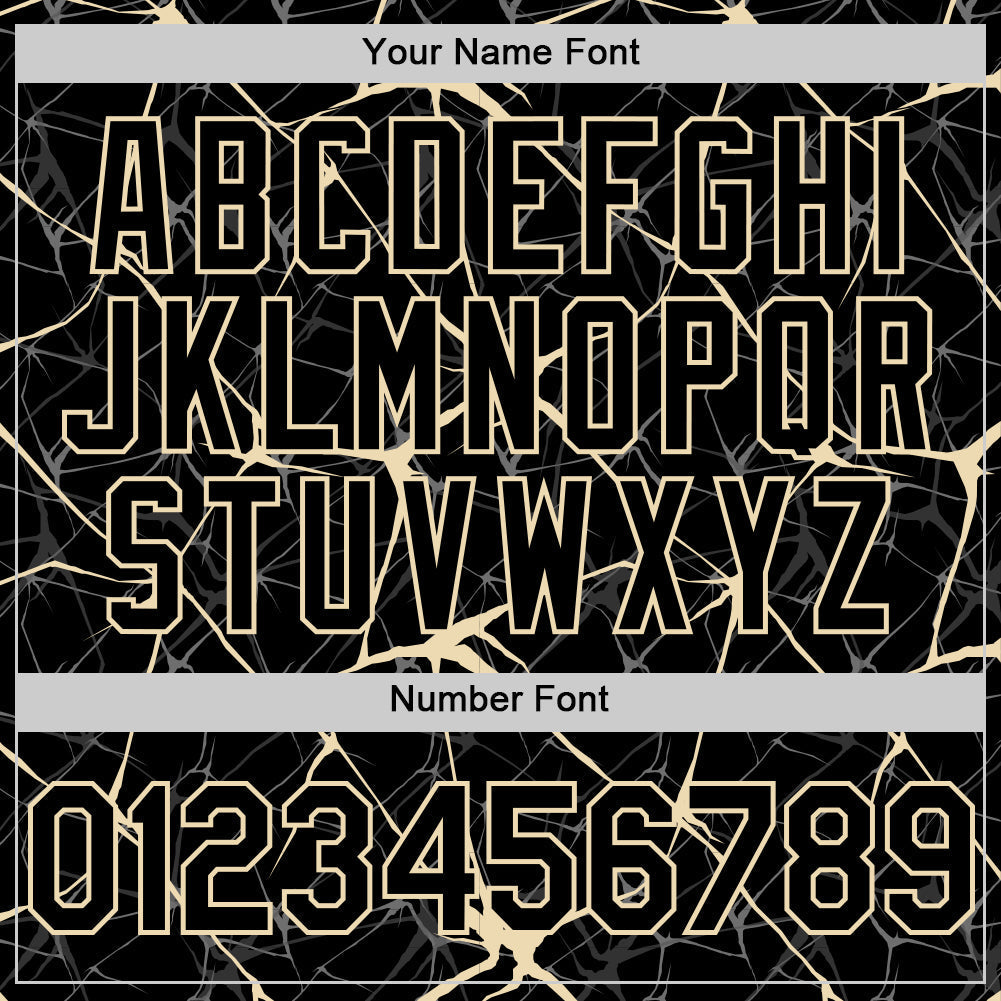 Custom Black Cream 3D Pattern Design Abstract Network Authentic Baseball Jersey baseball jersey product view 5