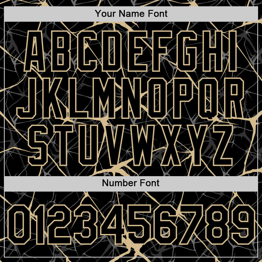 Custom Black Vegas Gold 3D Pattern Design Abstract Network Authentic Baseball Jersey baseball jersey product view 5