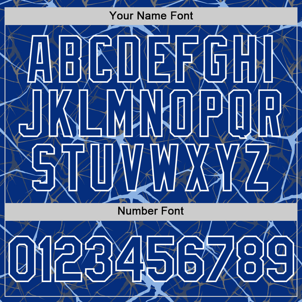 Custom Royal Light Blue-White 3D Pattern Design Abstract Network Authentic Baseball Jersey baseball jersey product view 5