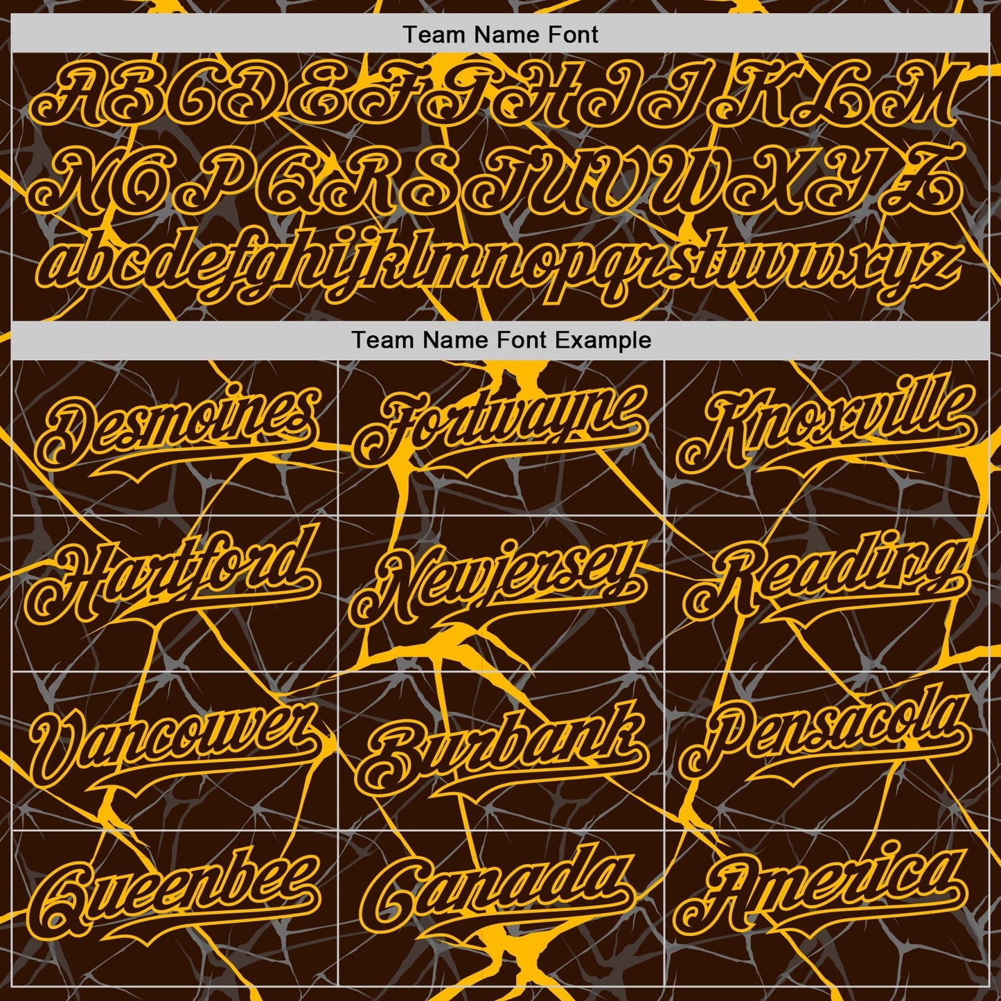 Custom Brown Gold 3D Pattern Design Abstract Network Authentic Baseball Jersey baseball jersey product view 4