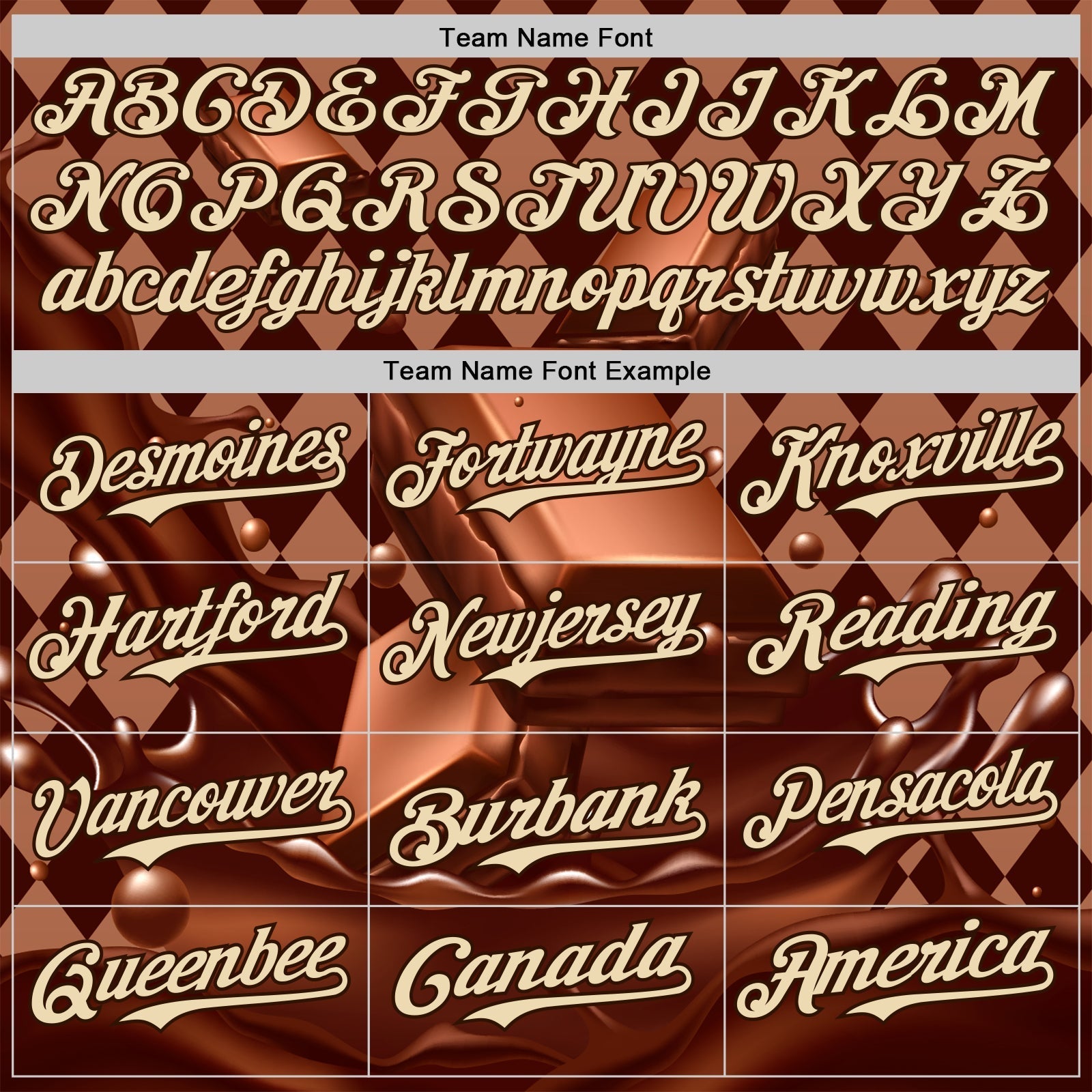 Custom Brown-Cream Foodie Food Dessert Chocolate Authentic Baseball Jersey baseball jersey product view 4