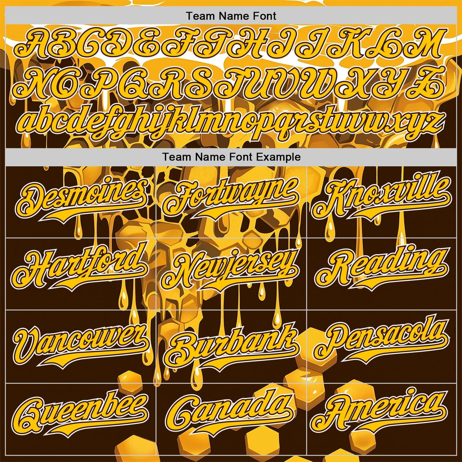 Custom Yellow Black Brown-White Foodie Food Honey Bee Authentic Baseball Jersey baseball jersey product view 4
