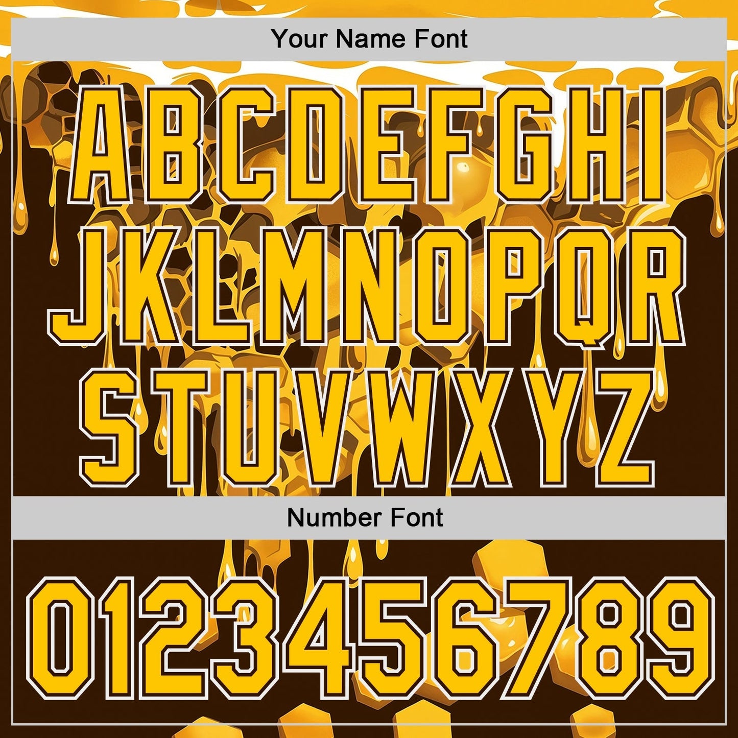 Custom Yellow Black Brown-White Foodie Food Honey Bee Authentic Baseball Jersey baseball jersey product view 5